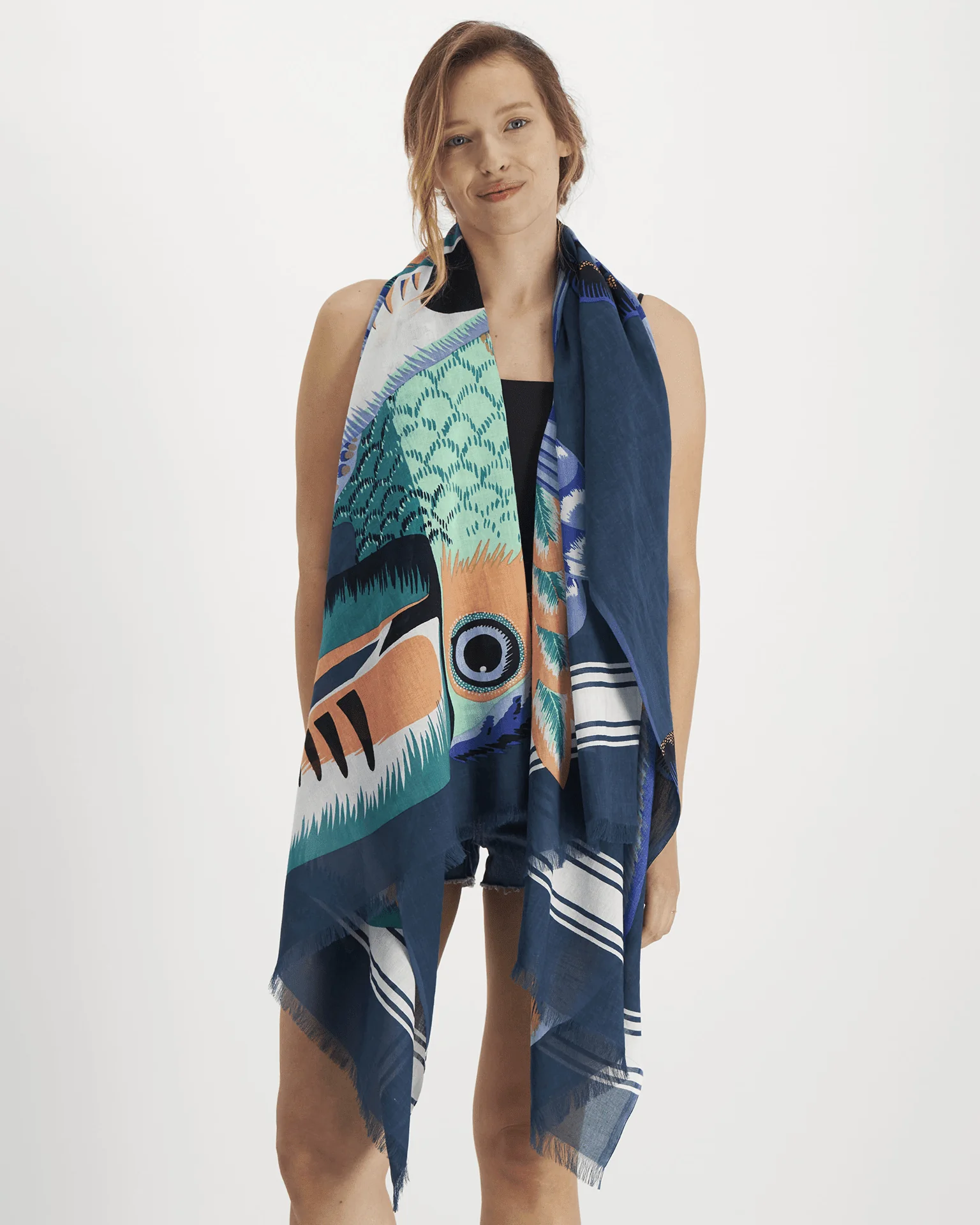 Scarf 100 Toucan in Emerald
