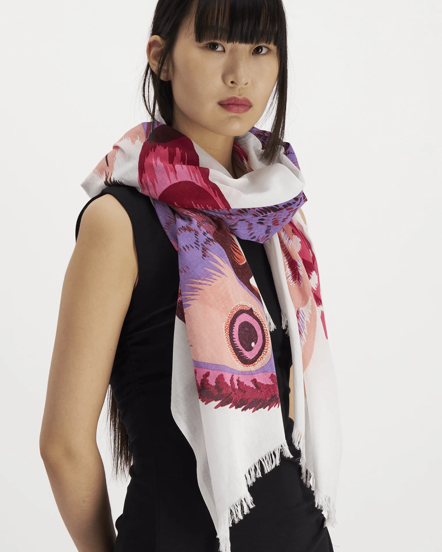 Scarf 100 Toucan in Pink - Image 3