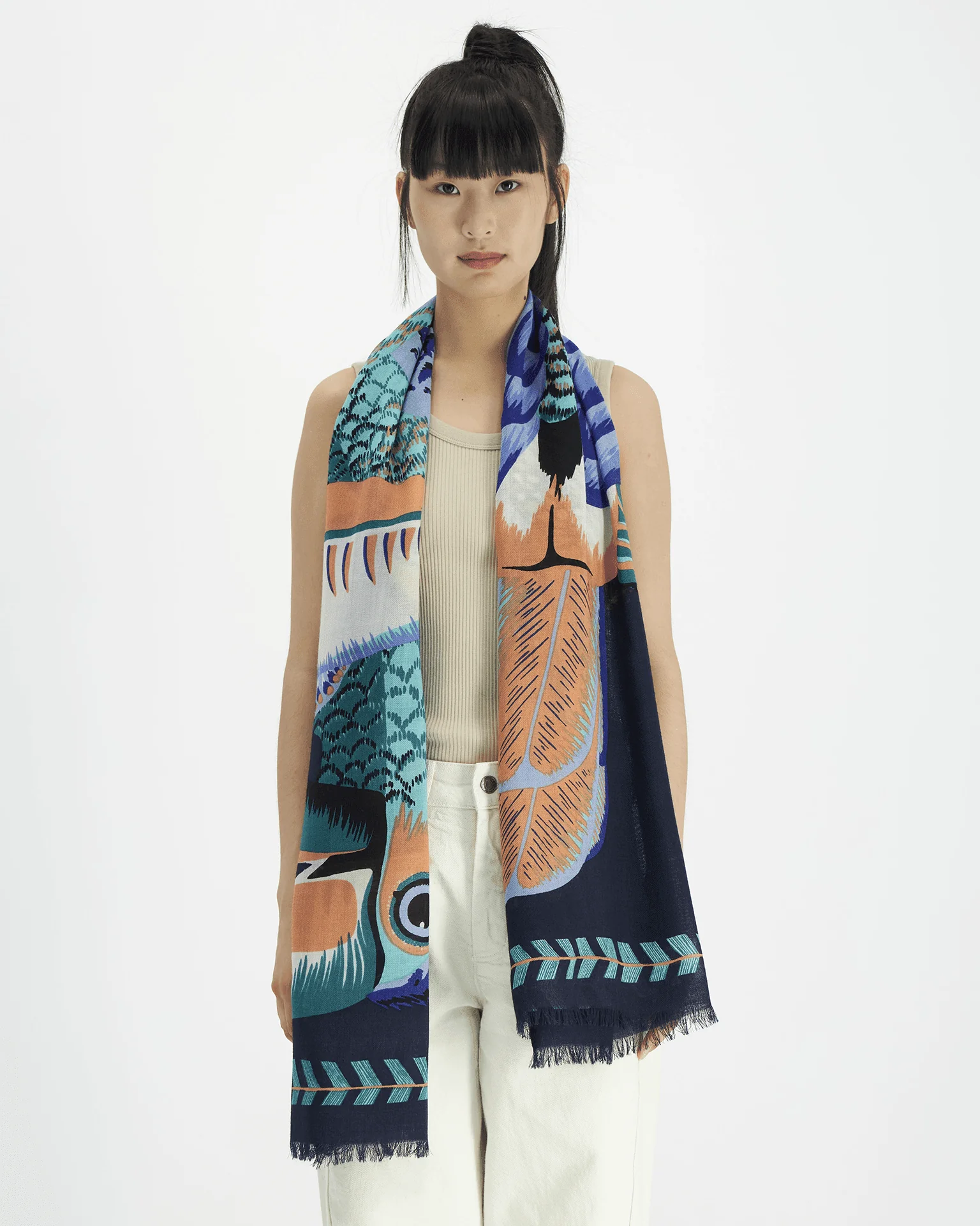 Scarf 70 Toucan in Emerald
