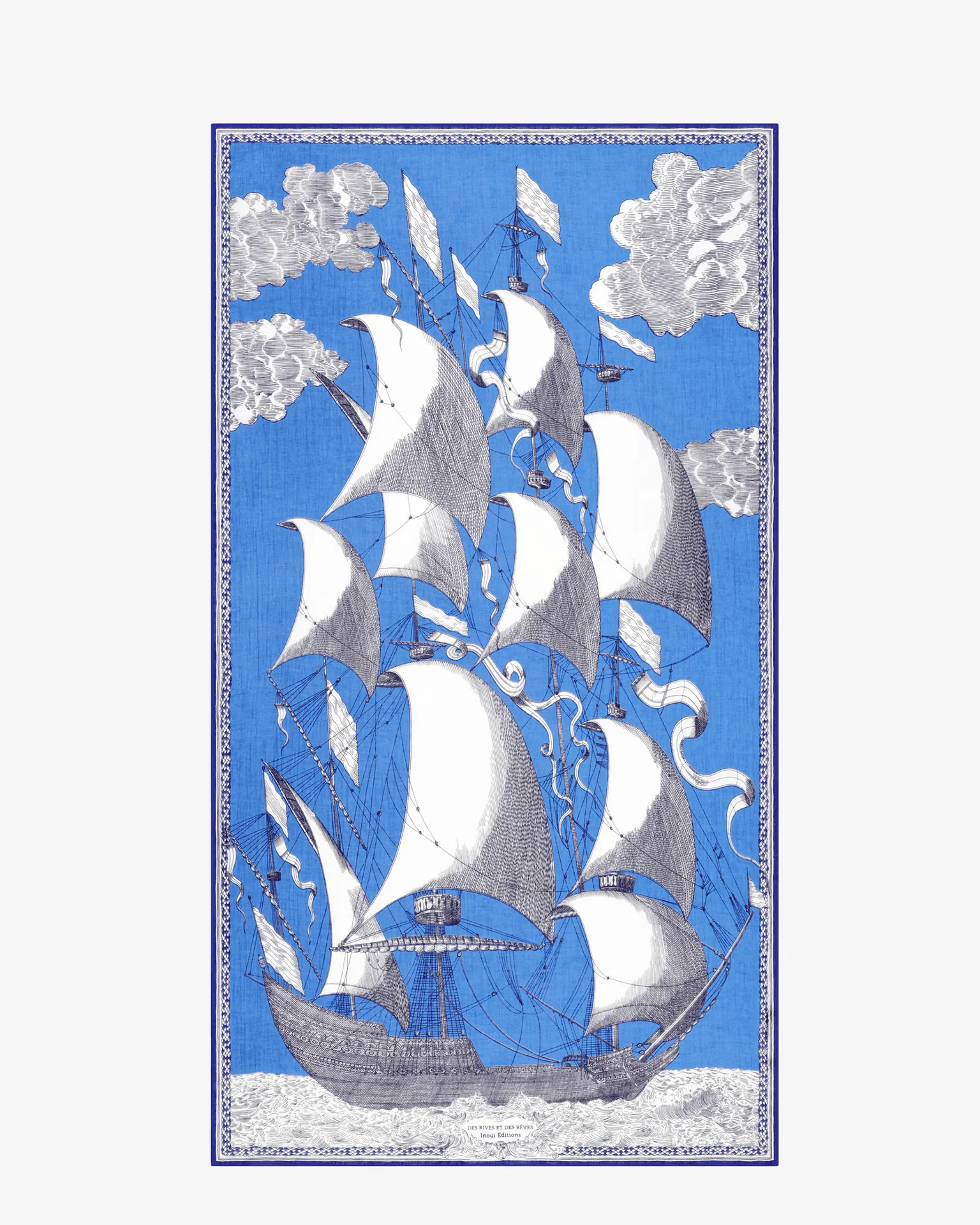 Scarf / Etole 100 Des Rives et Des Reves in Blue - Image 2