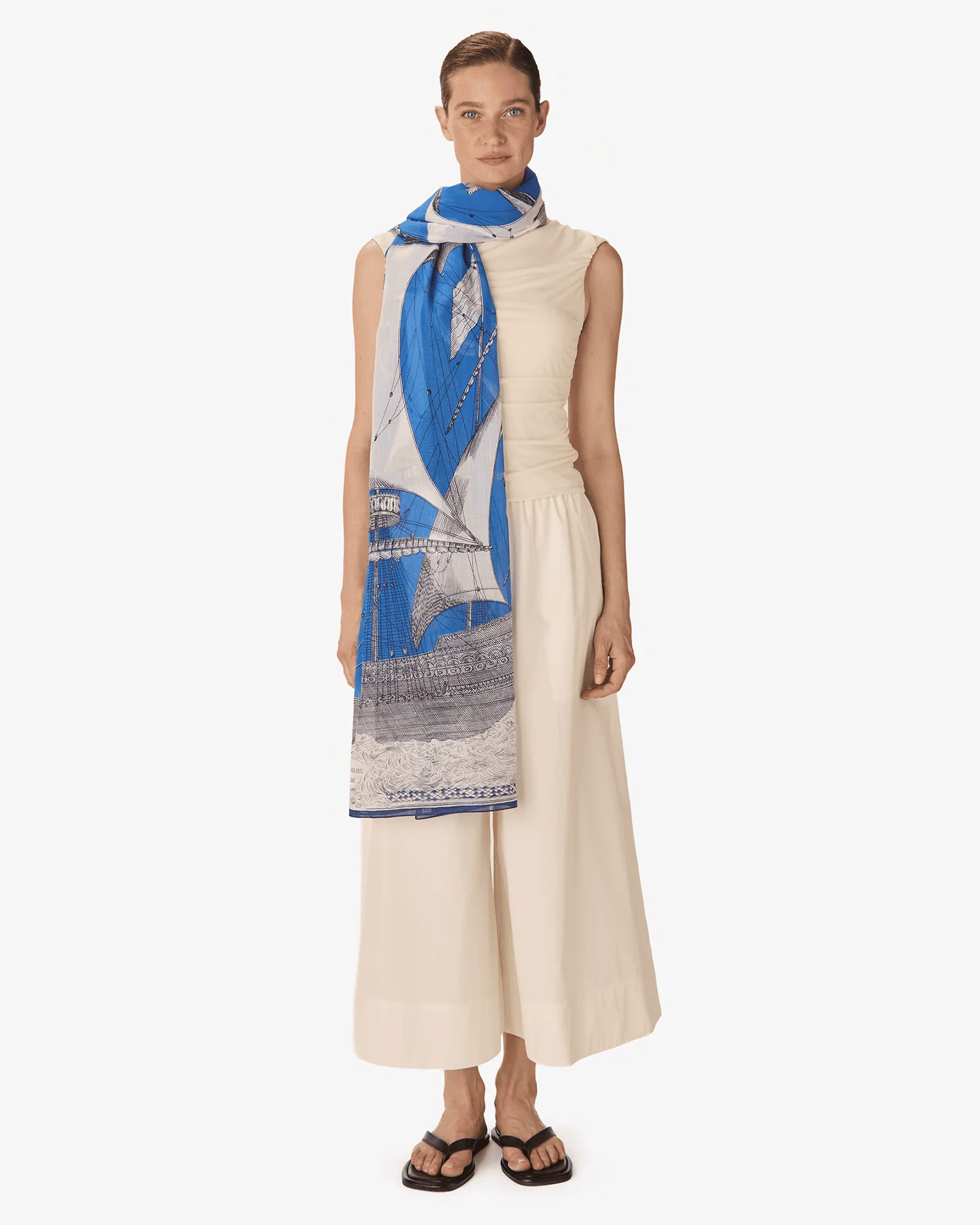 Scarf / Etole 100 Des Rives et Des Reves in Blue - Image 3