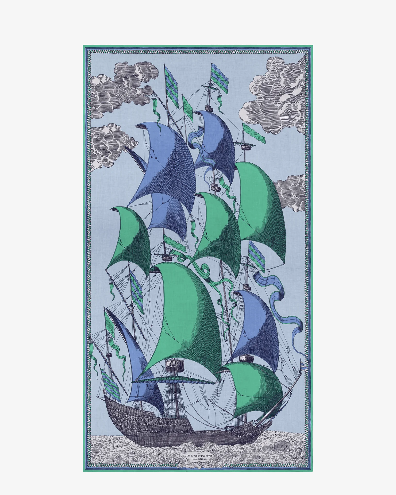 Scarf / Etole 100 Des Rives et Des Reves in Green
