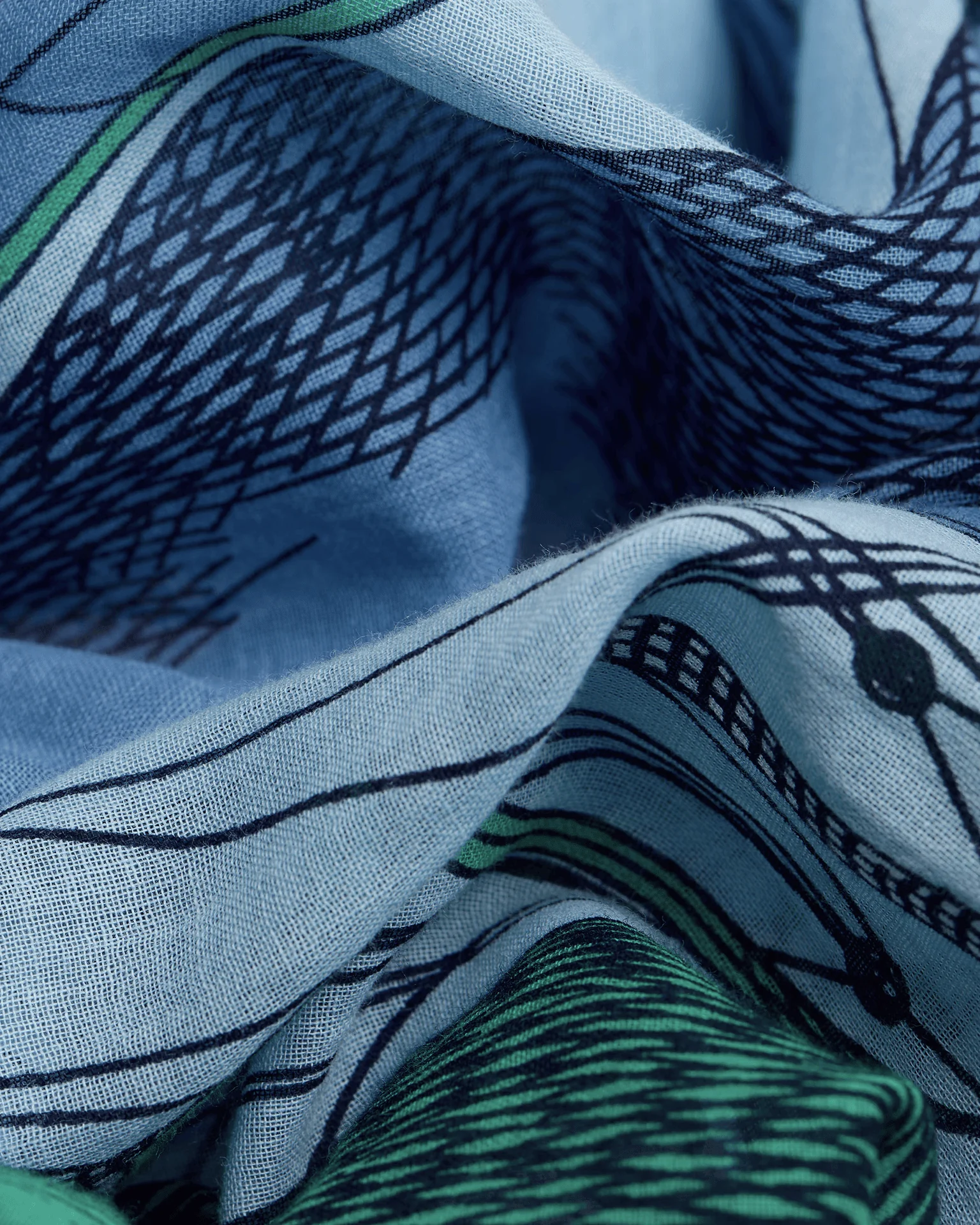Scarf / Etole 100 Des Rives et Des Reves in Green - Image 2