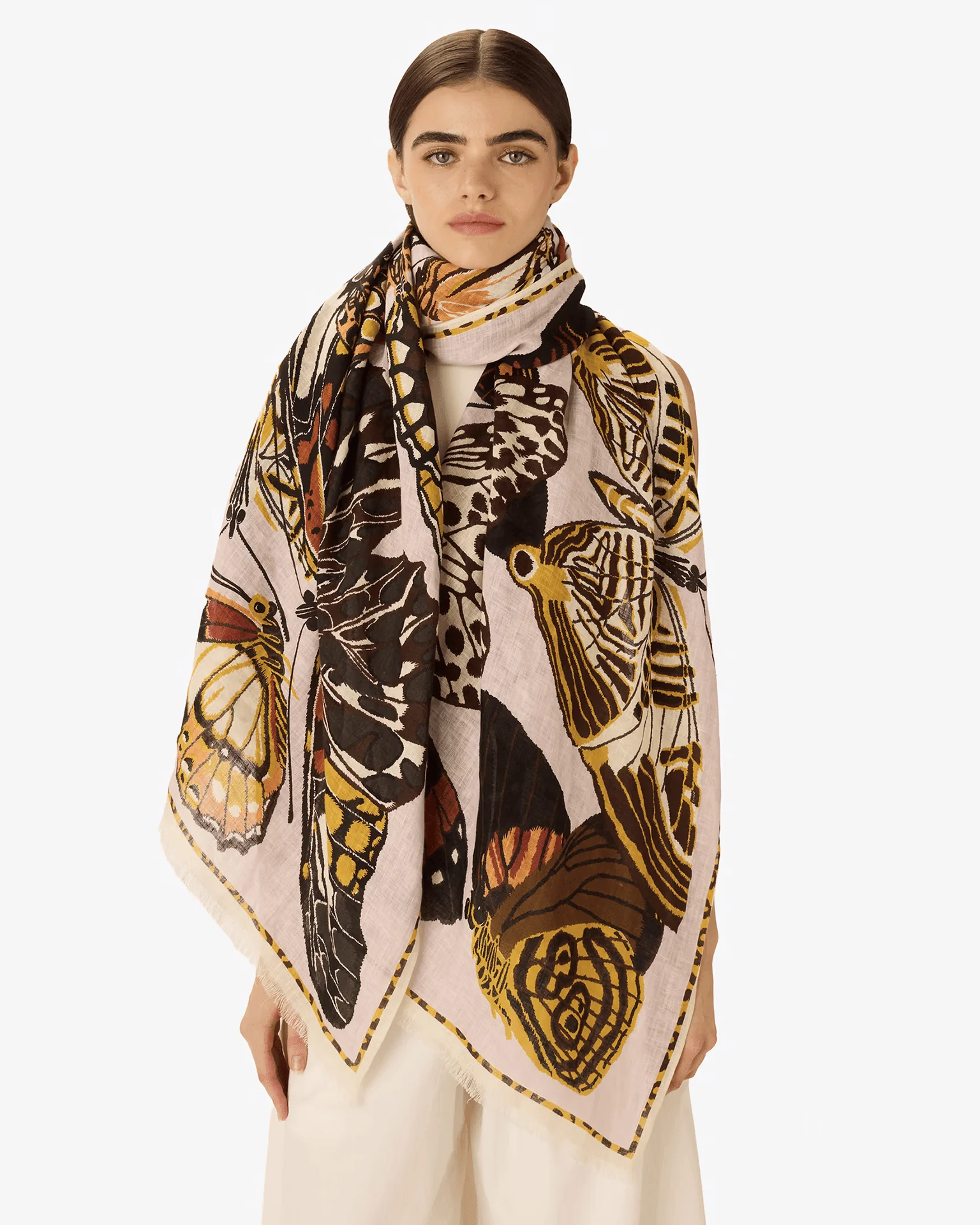 Scarf / Etole 100 Papillons in Nude