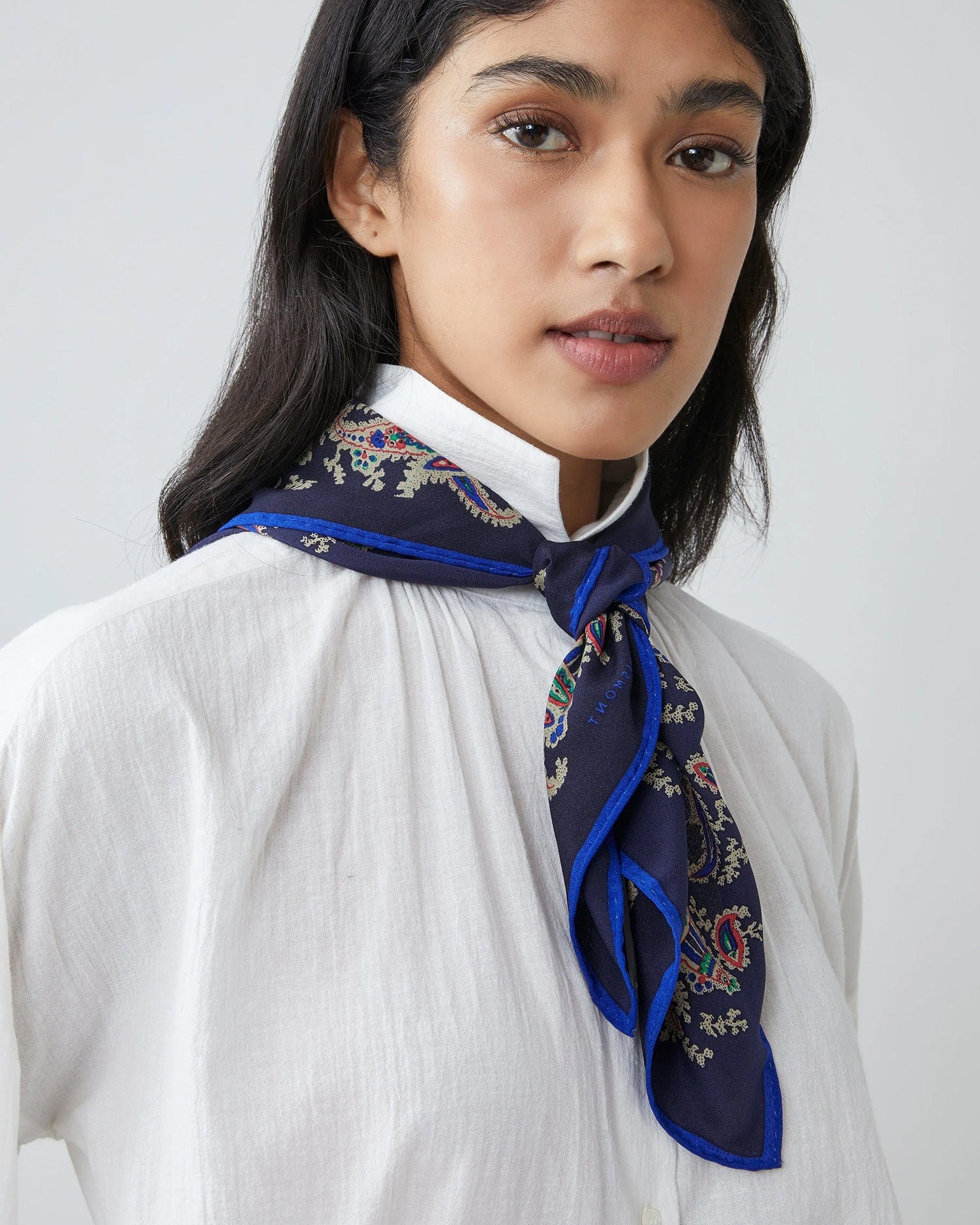 Colibri Silk Square Scarf No 763 in Uniform - Image 2