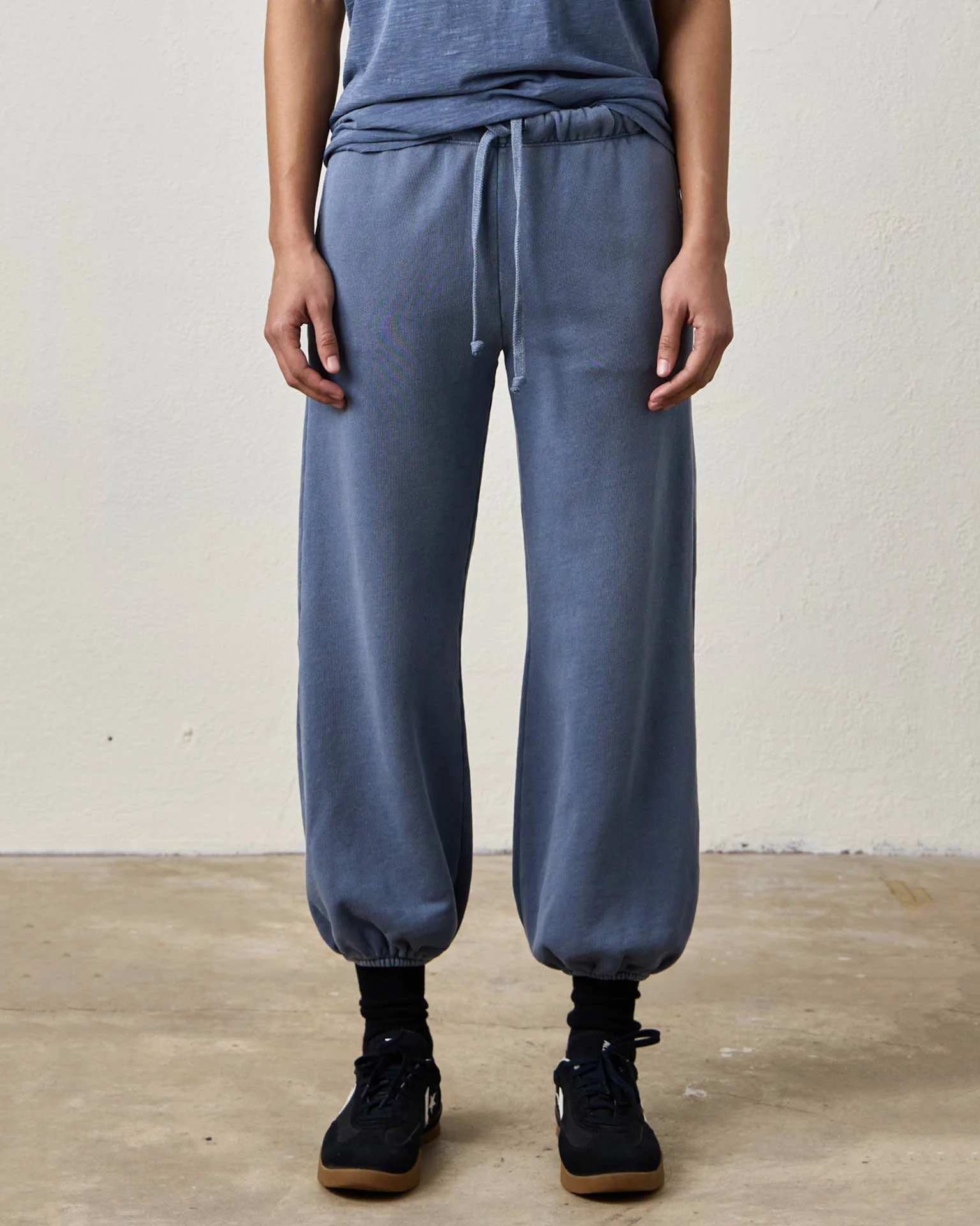 Shane Genie Loop Terry Sweatpant in Faded Indigo