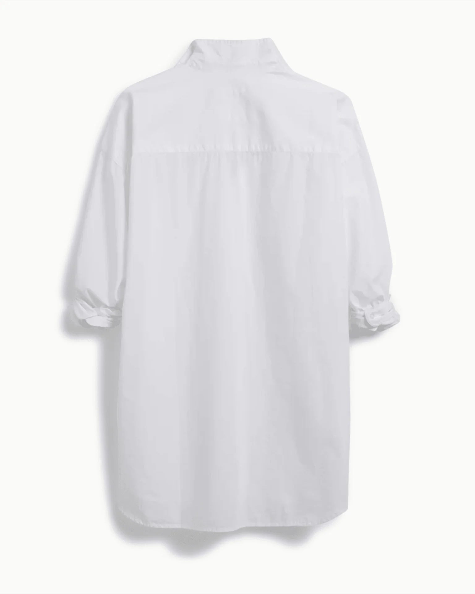 Shirley Oversized Button Up in White Everyday Poplin - Image 6