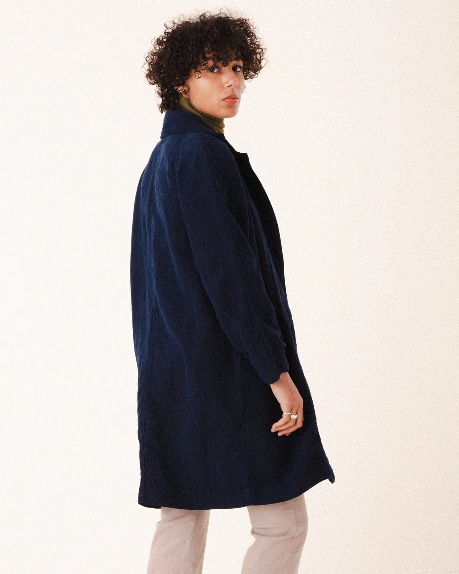 Silk Habitual Coat in Midnight - Image 2