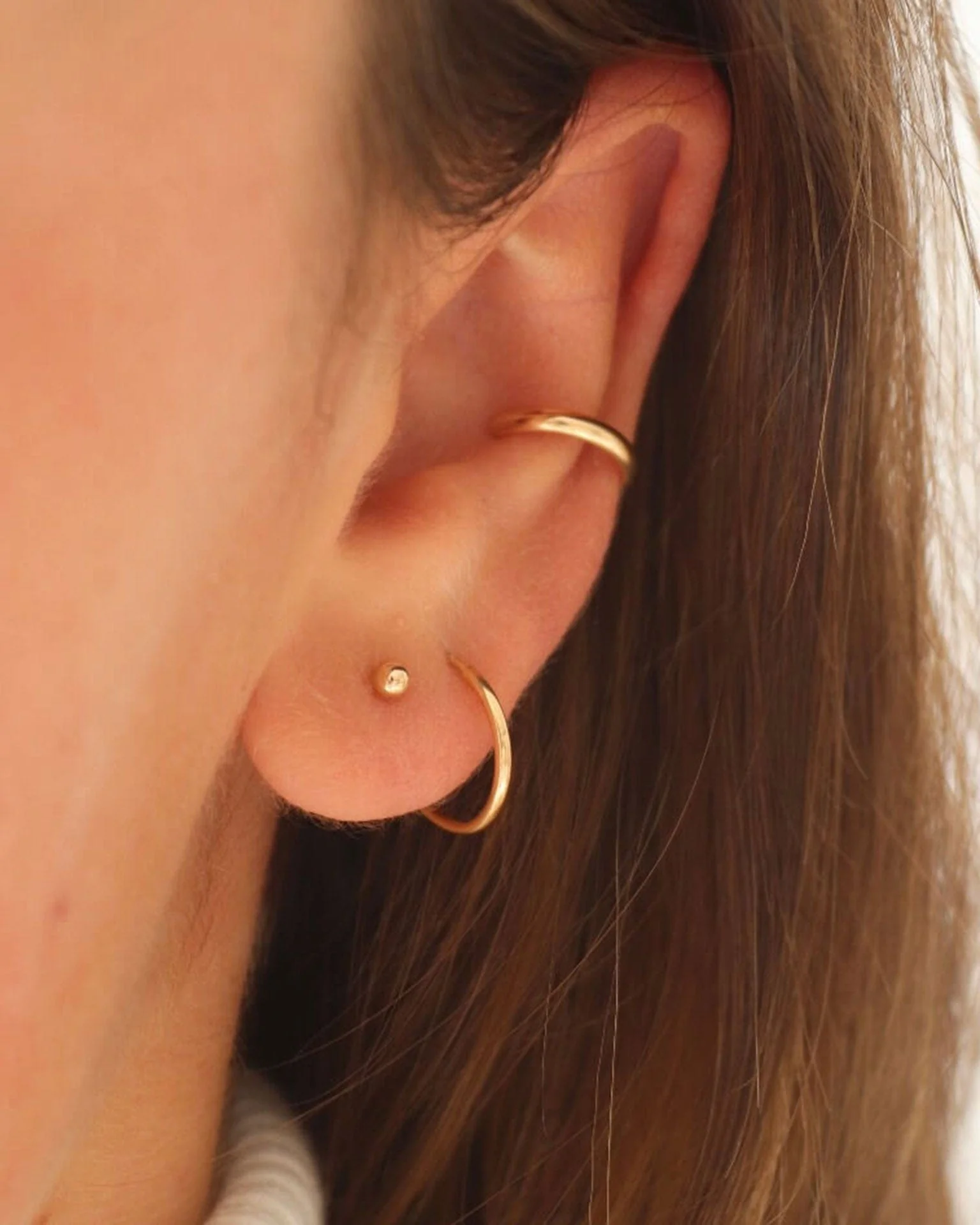 Simple Ear Cuff 14K Gold Fill - Image 2