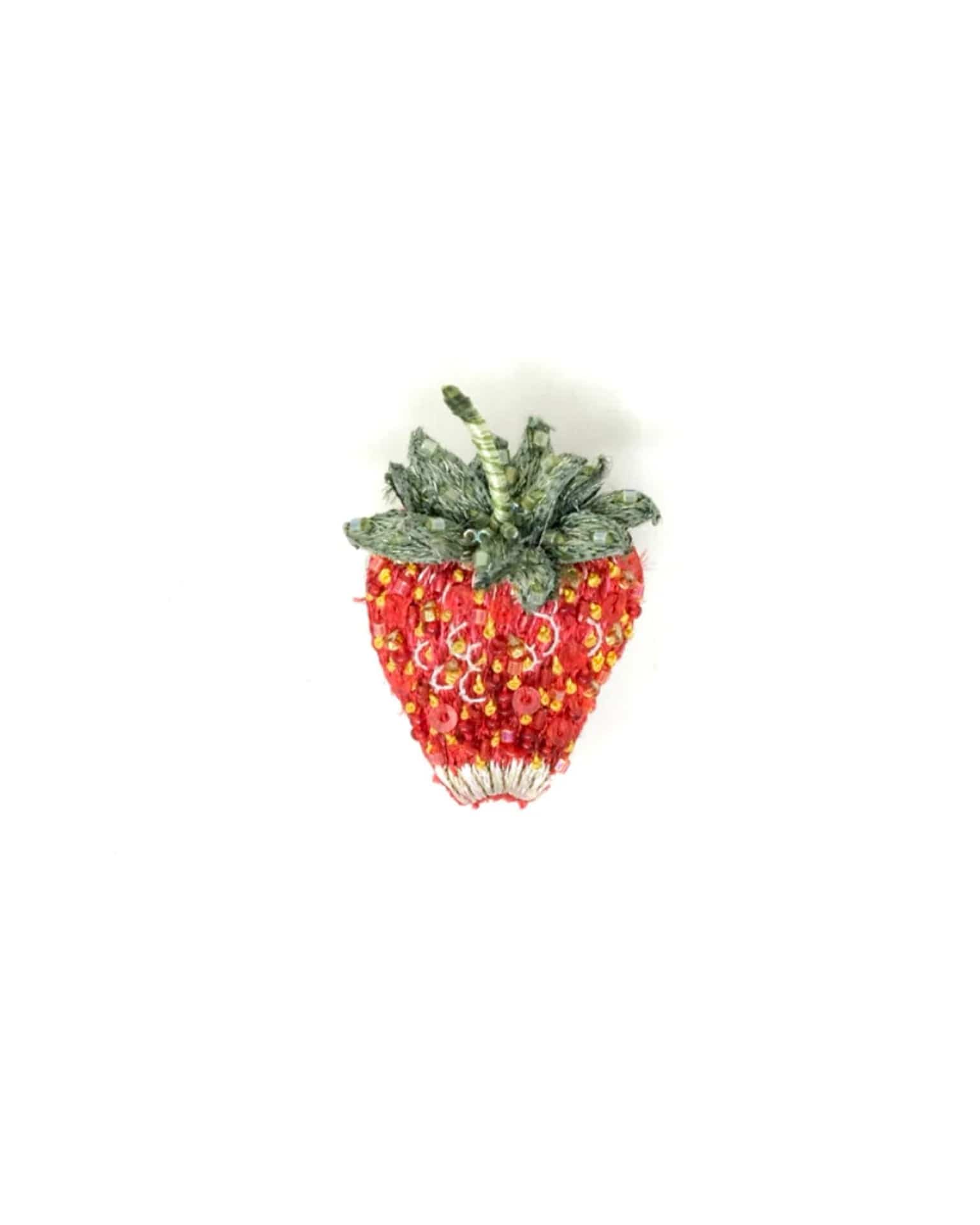 Sparkle Strawberry Brooch Pin