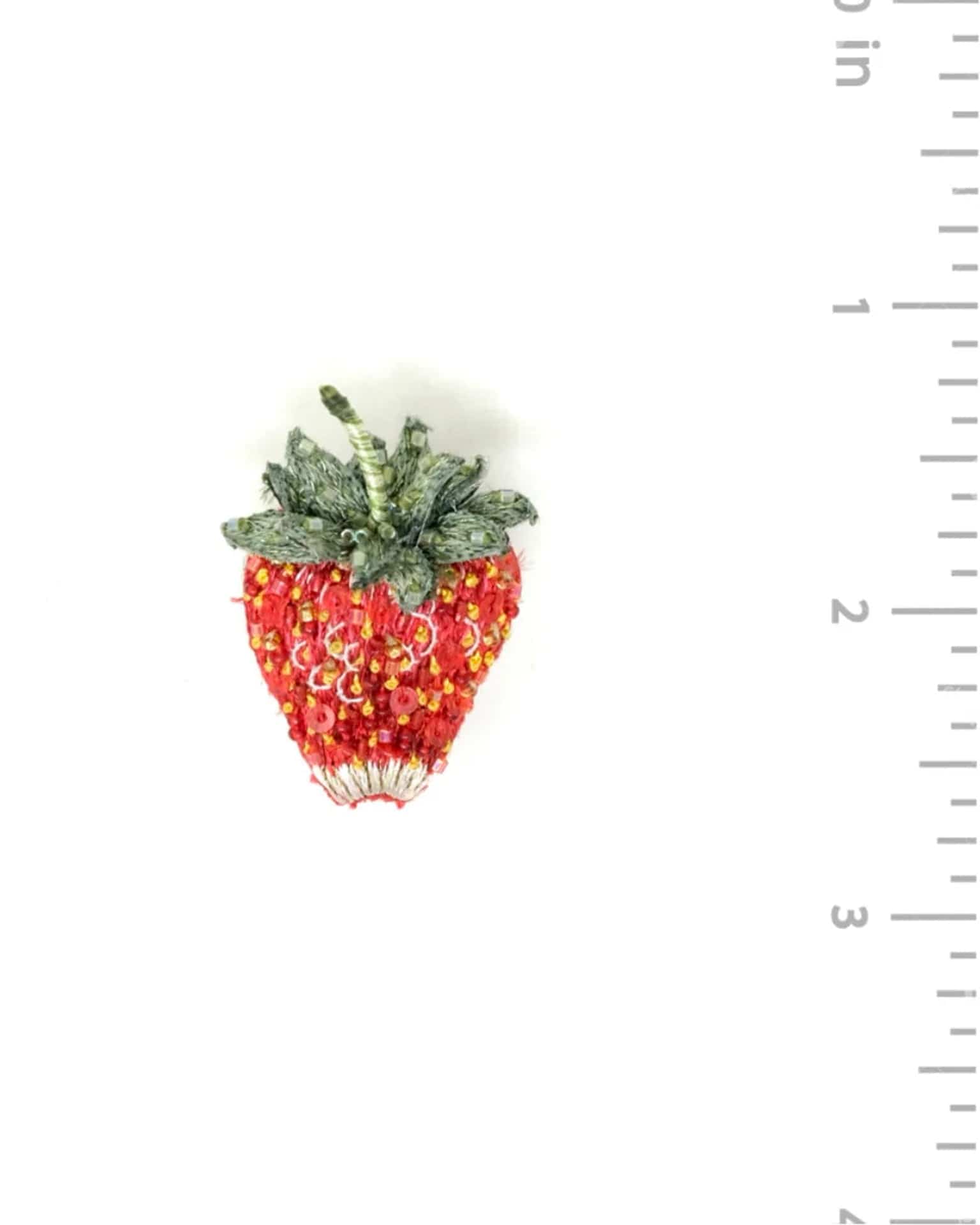 Sparkle Strawberry Brooch Pin - Image 3
