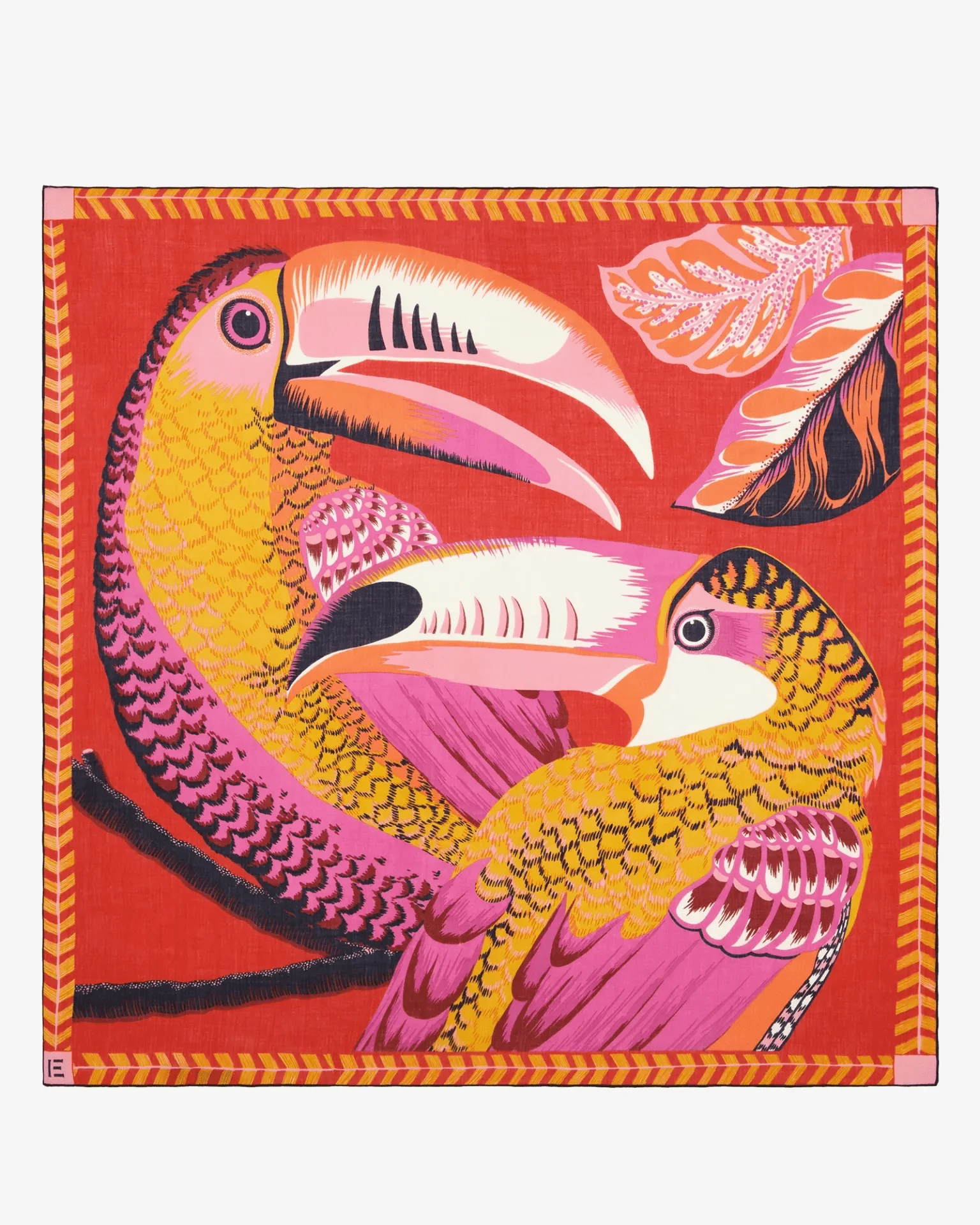 Square 130 Toucan in Red - Image 2
