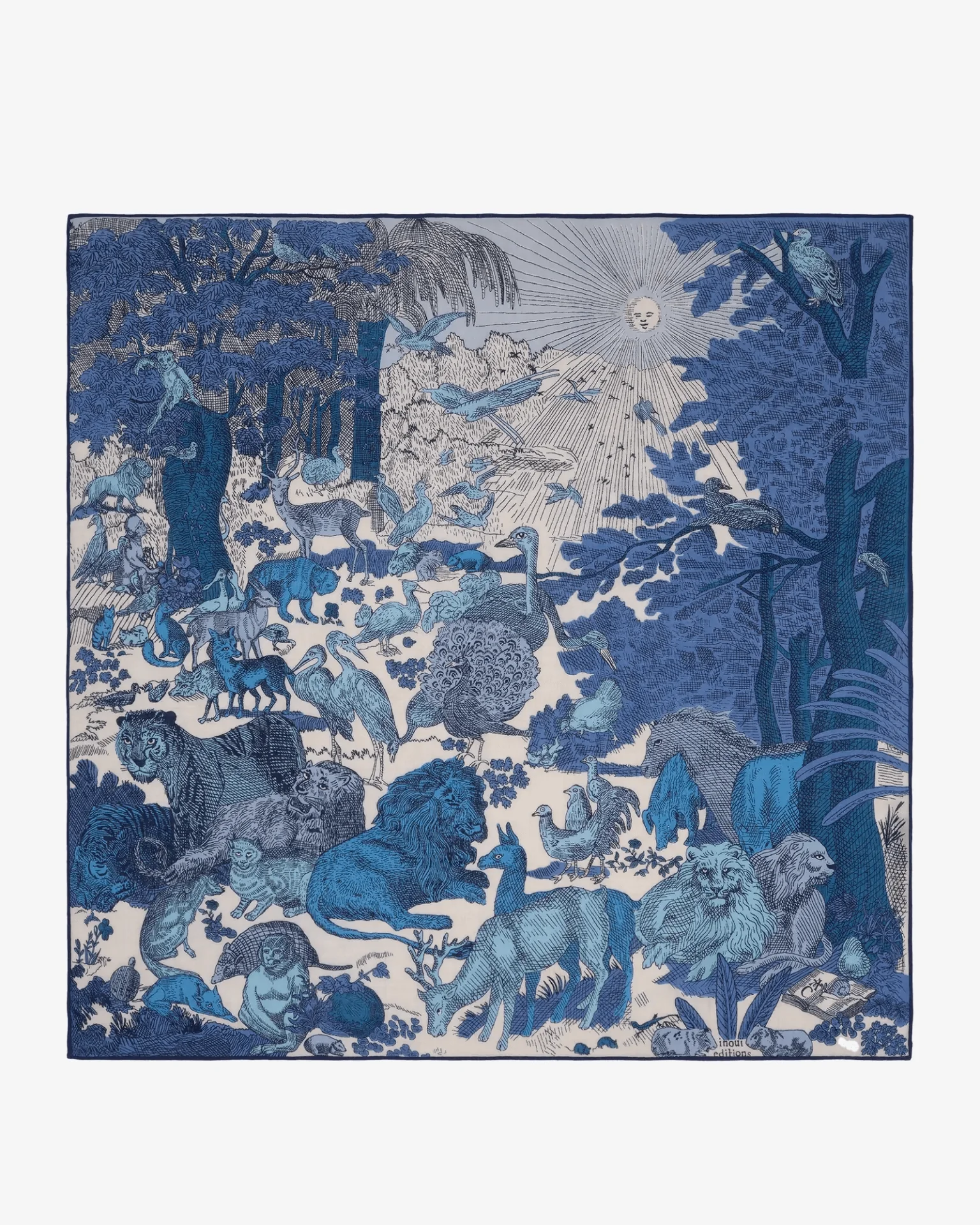 Square / Carre 100 Reve in Blue - Image 2