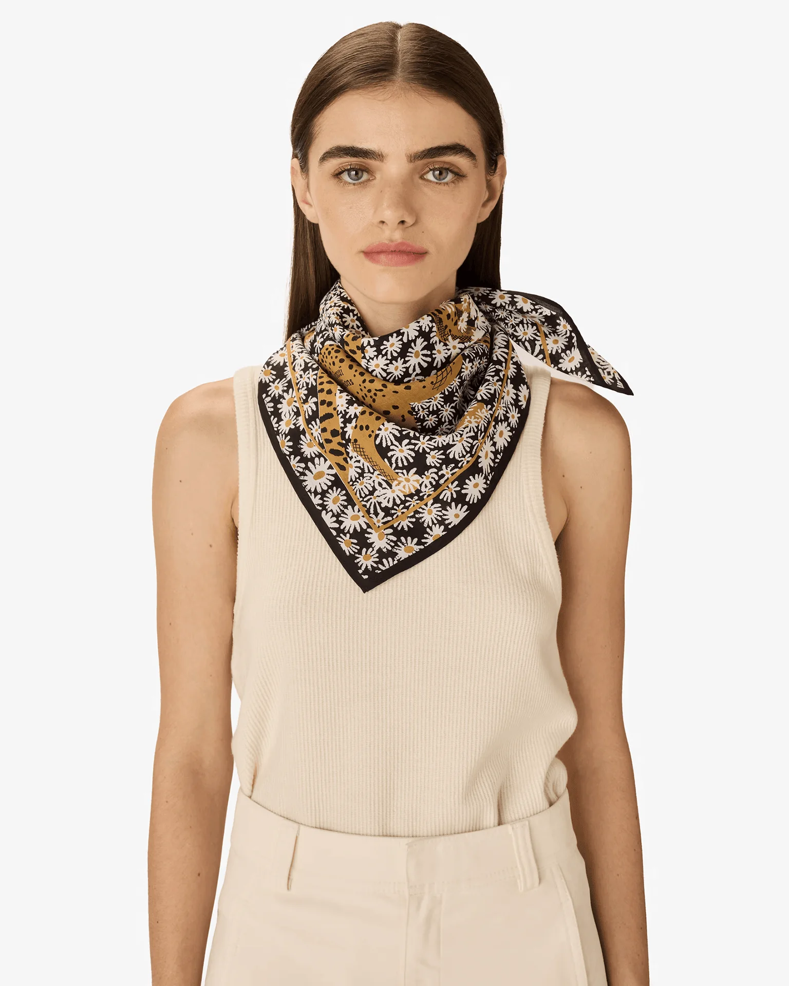 Square / Carre 65 Pampa Scarf in Black - Image 2