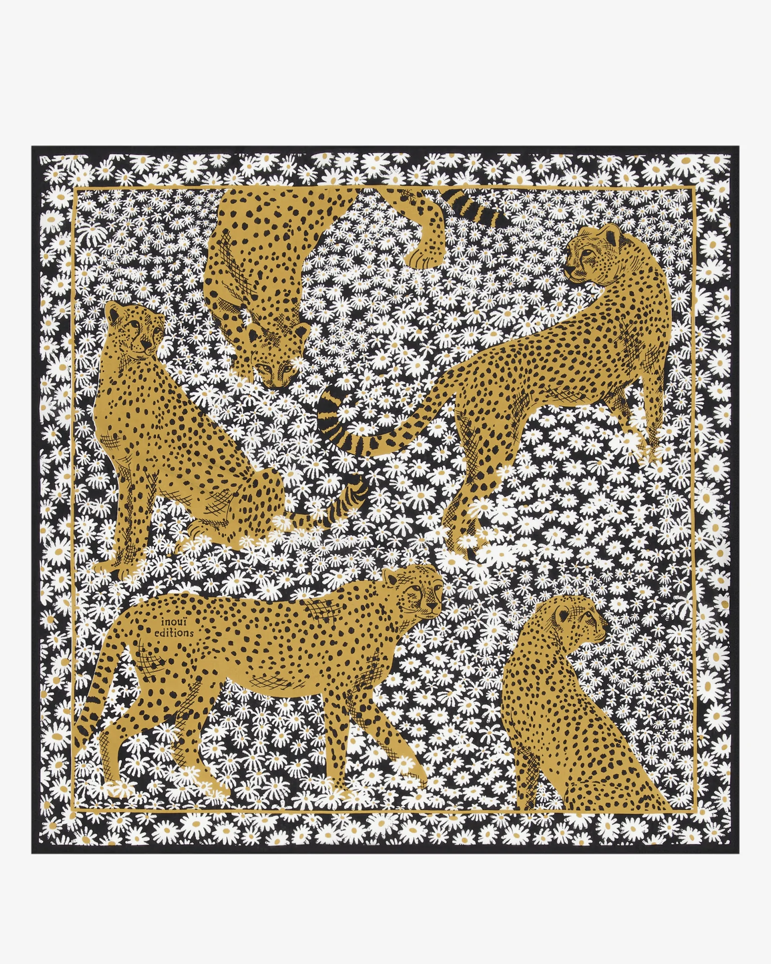 Square / Carre 65 Pampa Scarf in Black - Image 3
