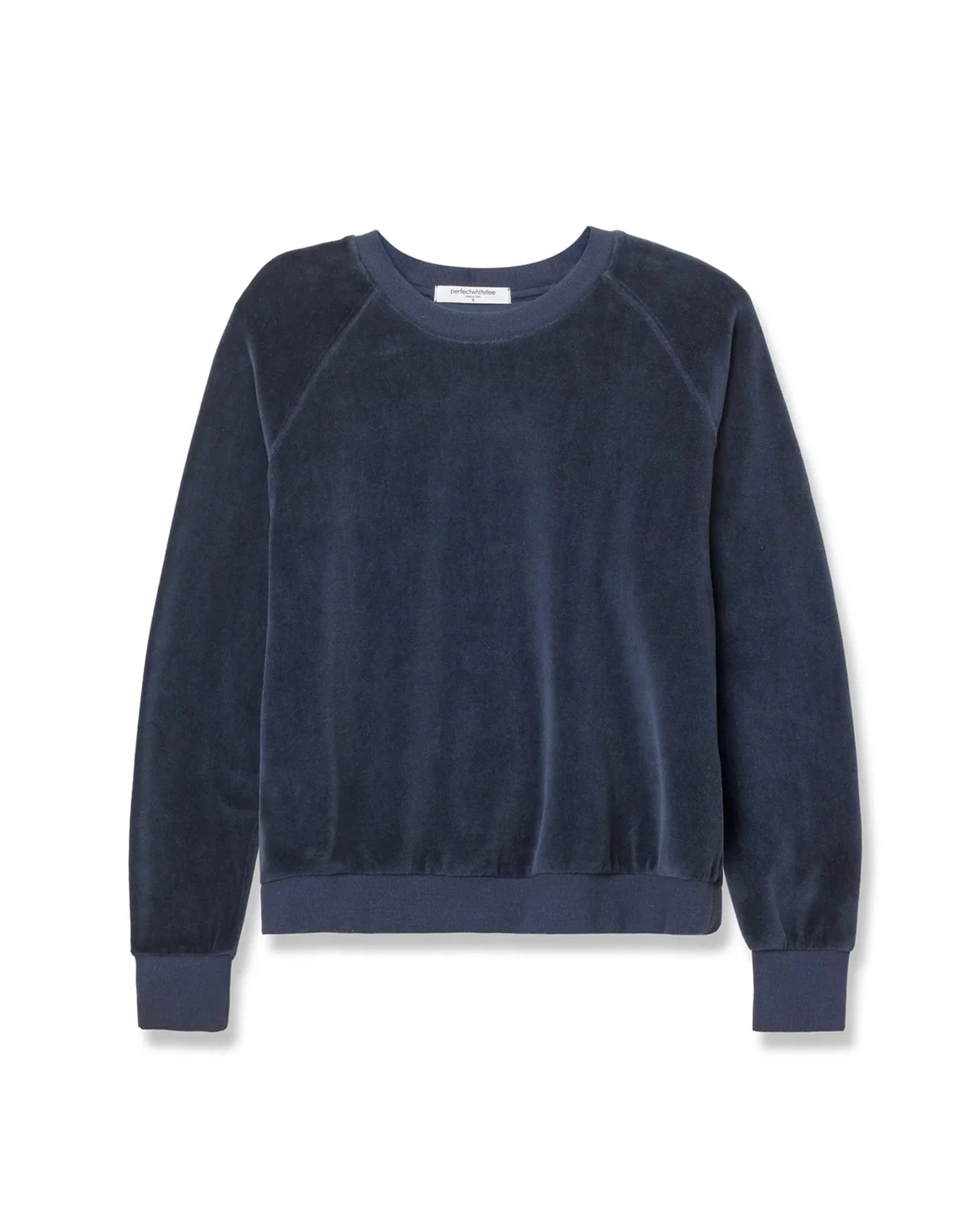 Stella Velour Shrunken Raglan SS in Navy - Image 4