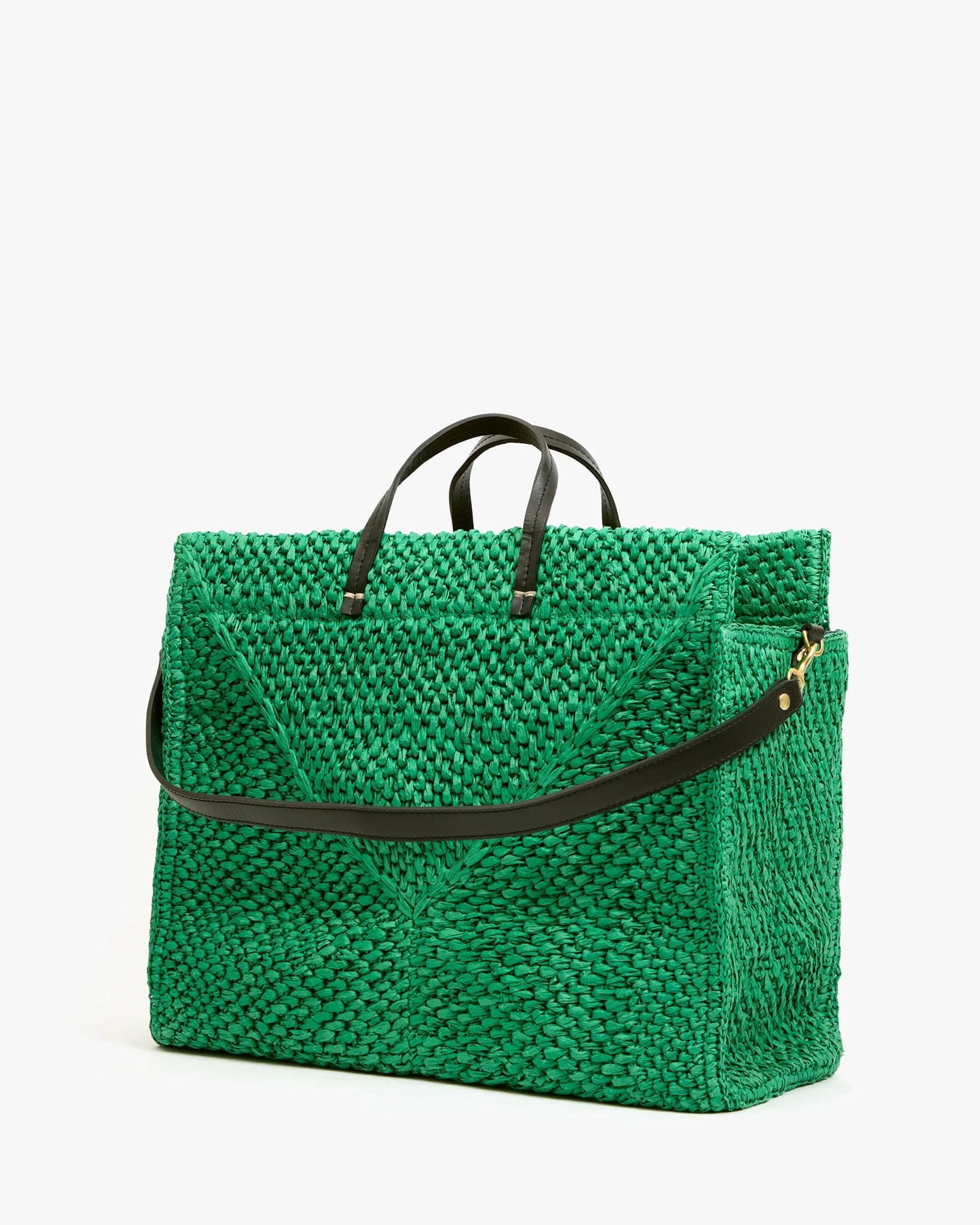 Summer Simple Tote in Green Apple Raffia - Image 3