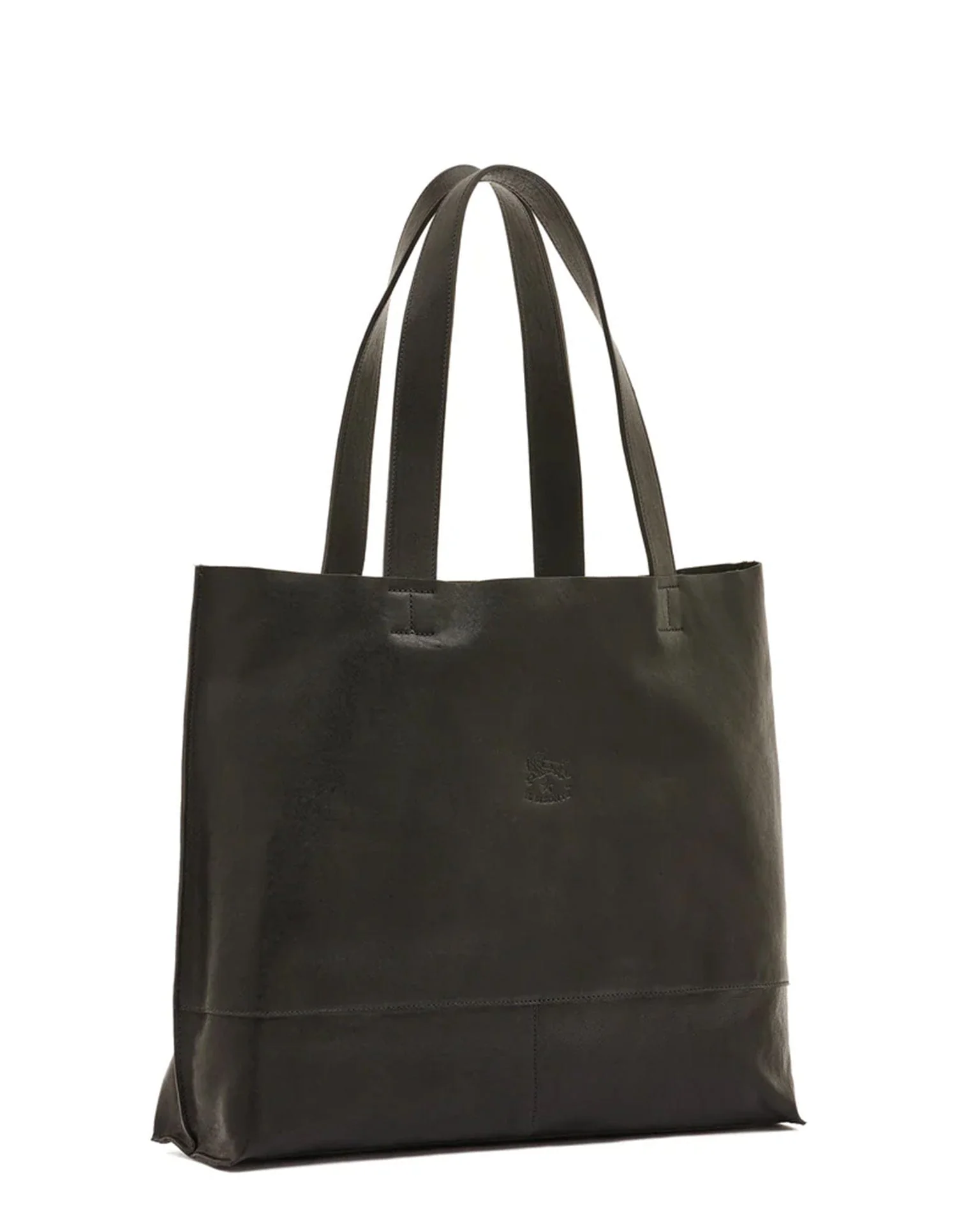 Talamone Tote in Nero w/ Brass Hardware - Image 3