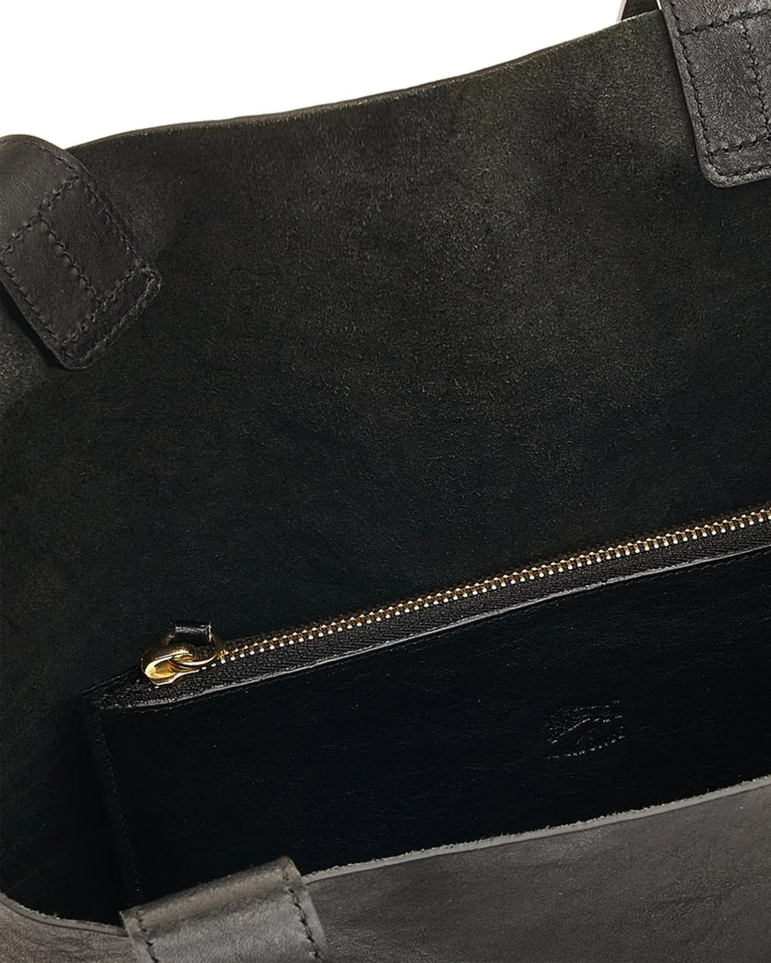 Talamone Tote in Nero w/ Brass Hardware - Image 4