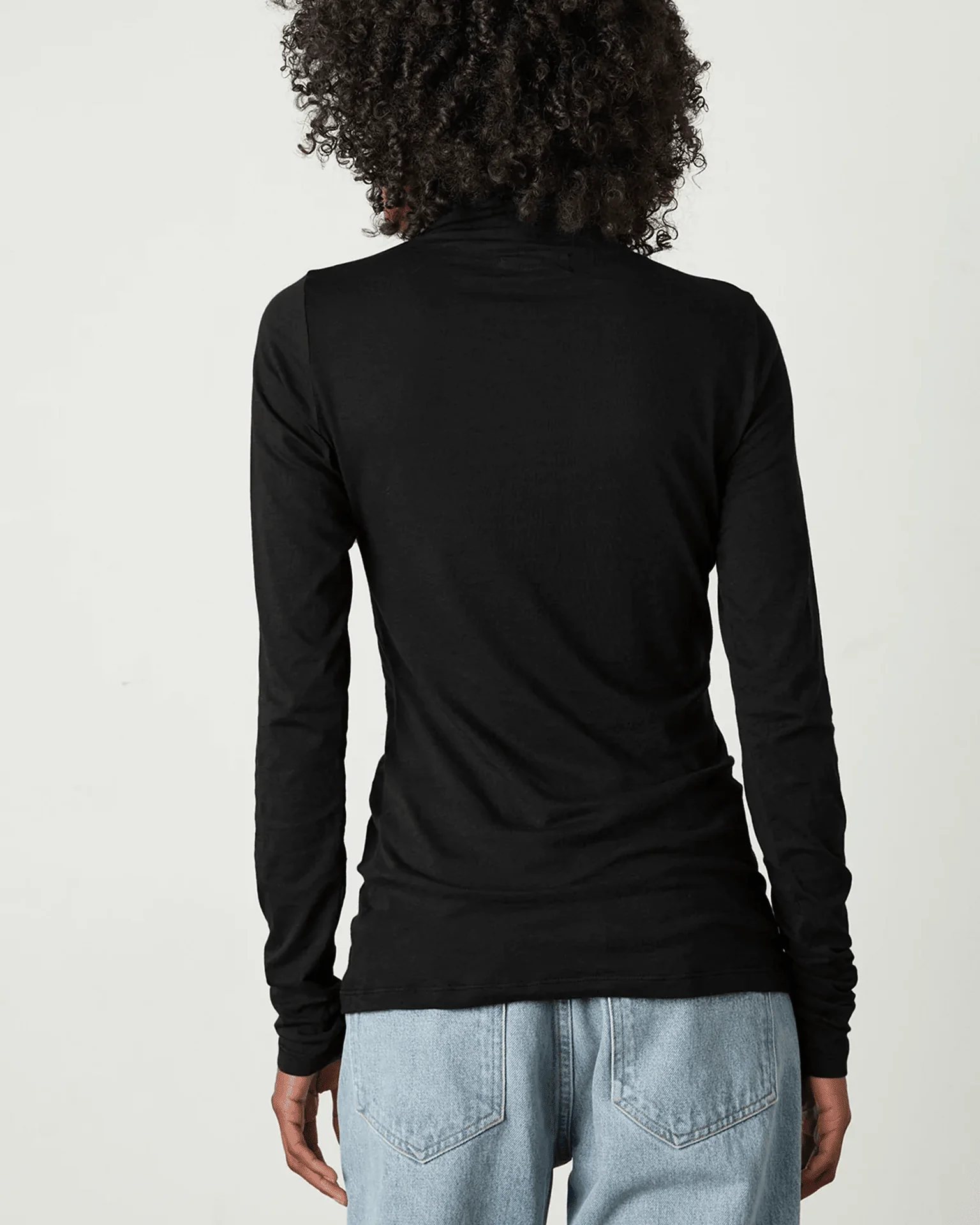 Talisia Turtleneck Top in Black - Image 3