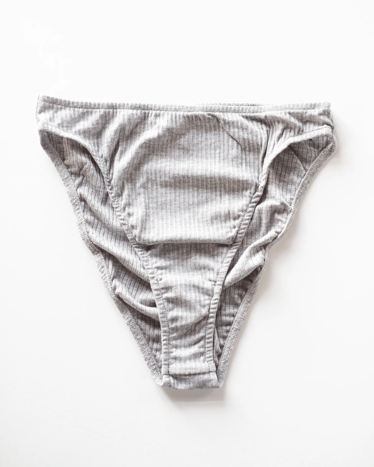 Tank Bralette & High Cut Brief Set in Heather Grey - Image 4