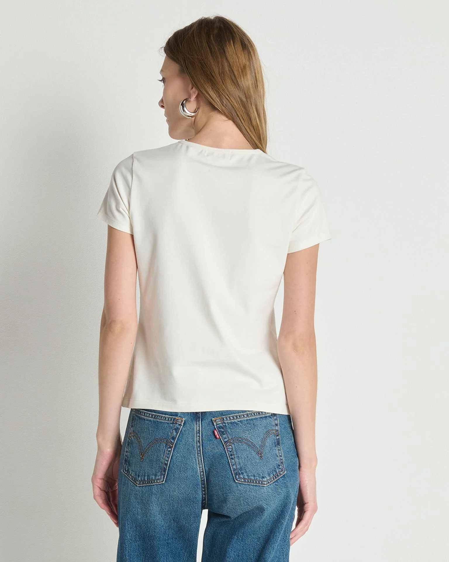 Tavi Crew Neck Tee in Porcelain - Image 3