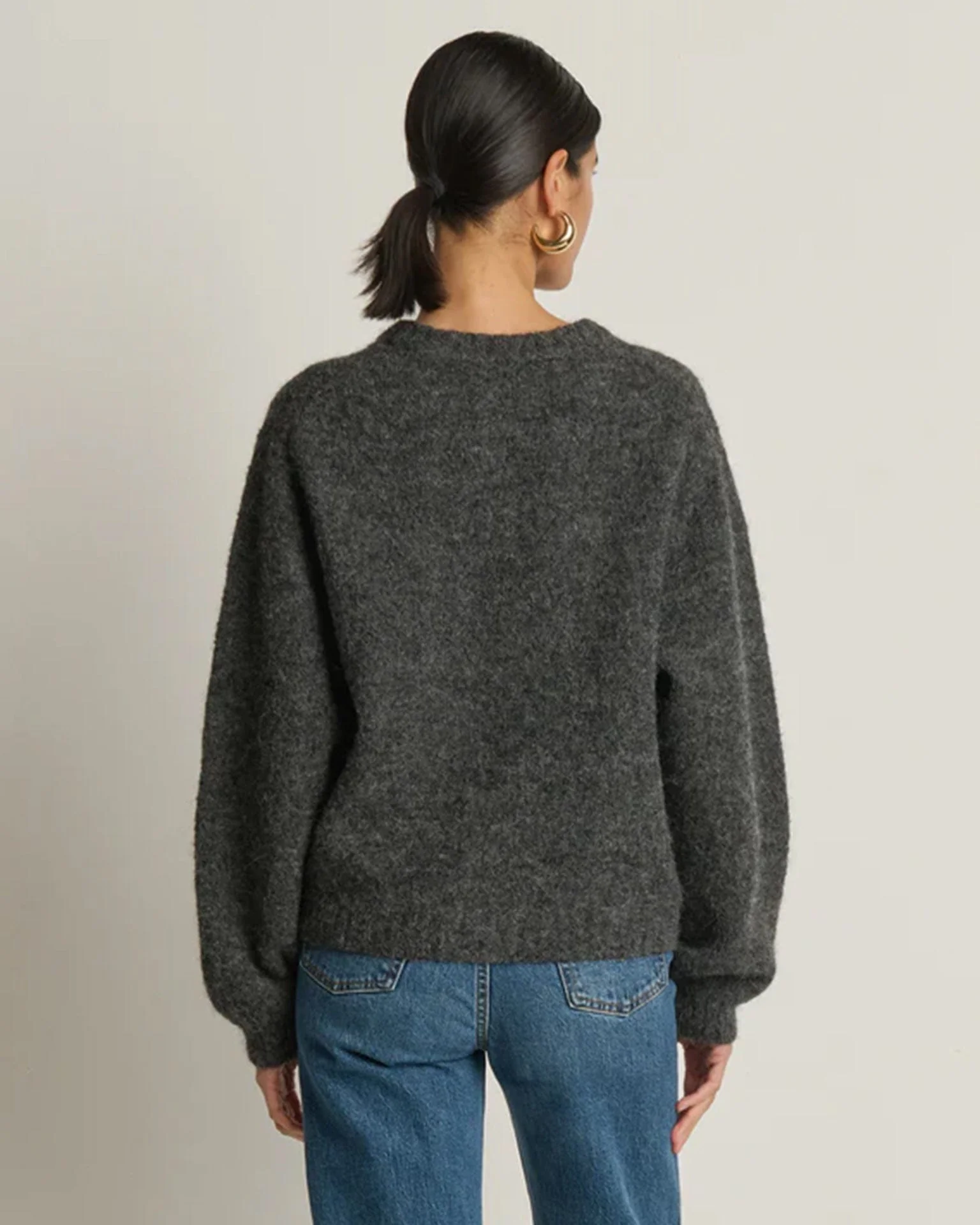 Tessa Cardigan in Heather Charcoal - Image 5