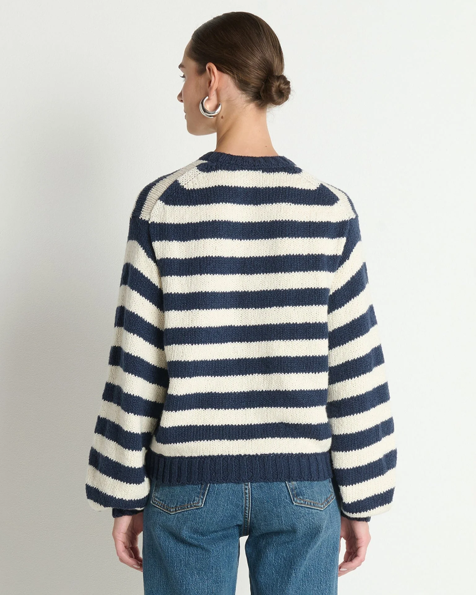 Tessa Cardigan in Marine Stripe - Image 5