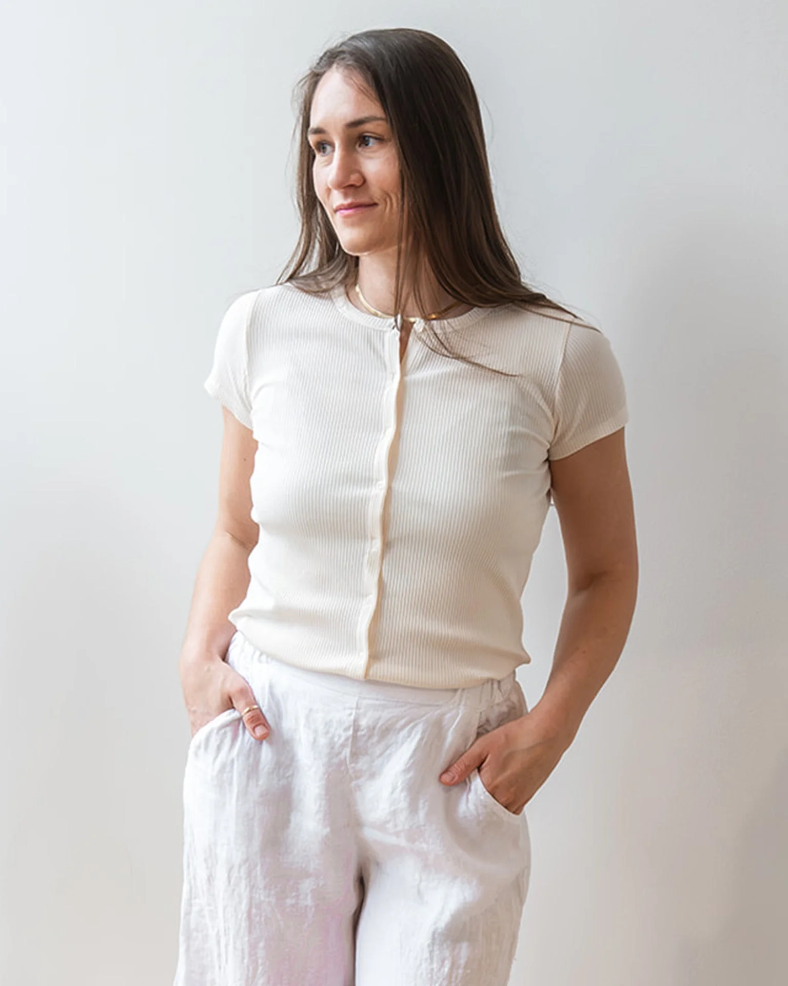 Tevahine Shirt in Ecru