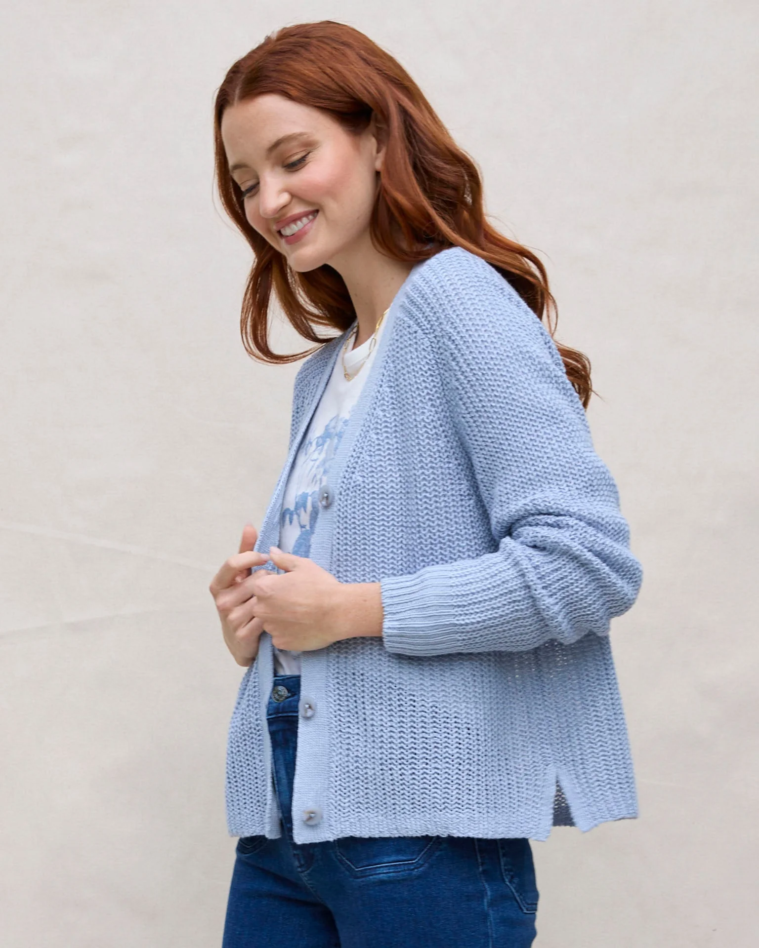 The Beach Cardigan in River - Image 2