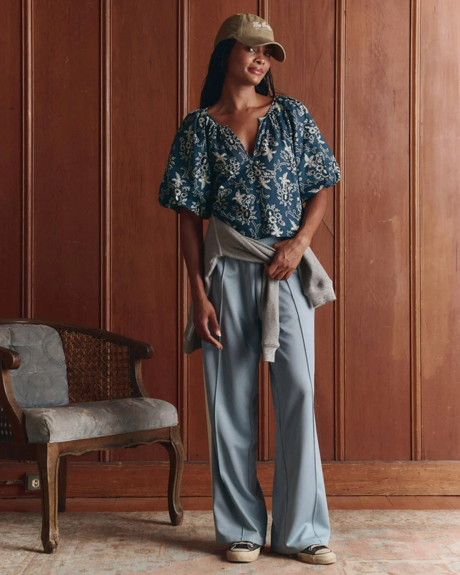 The Blythe Top in Indigo Bandana - Image 2