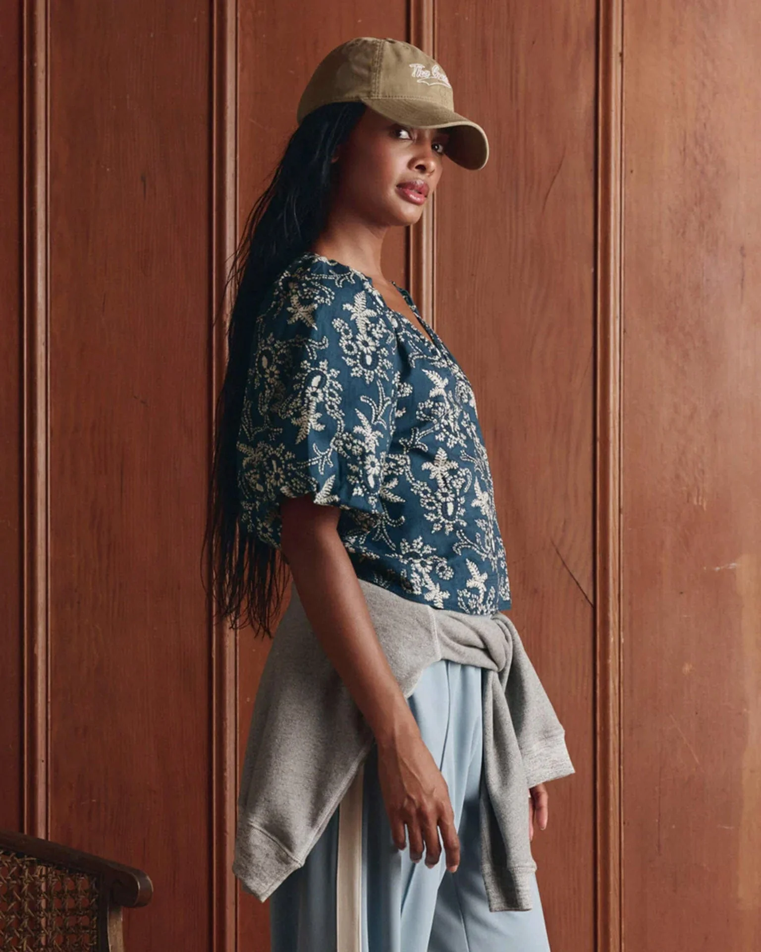 The Blythe Top in Indigo Bandana - Image 3