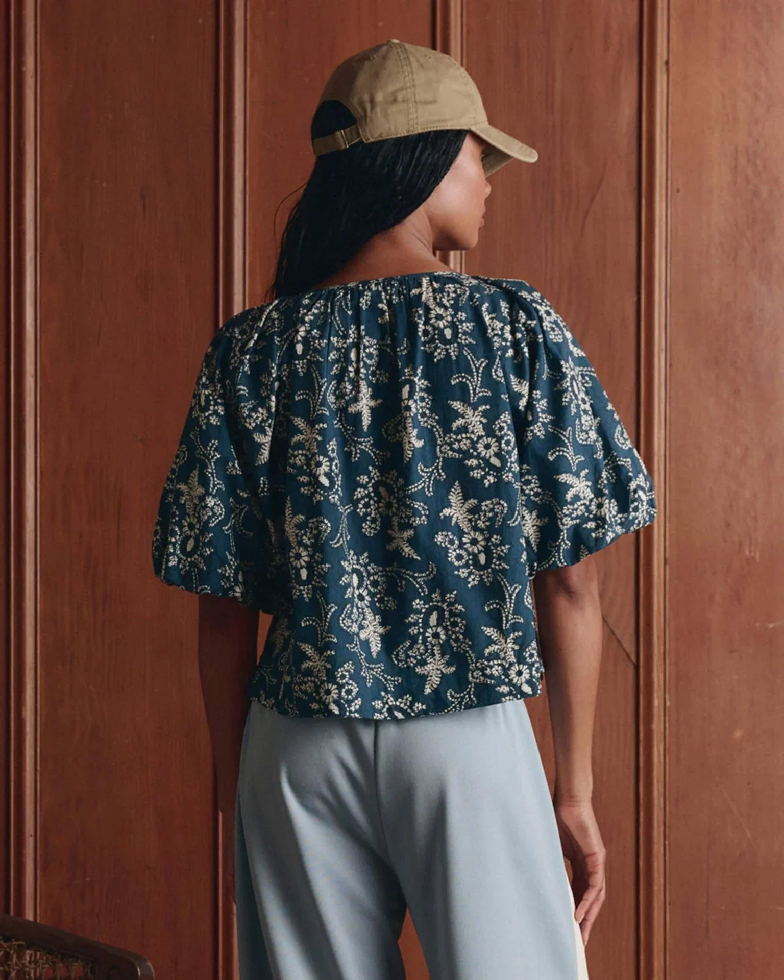 The Blythe Top in Indigo Bandana - Image 4