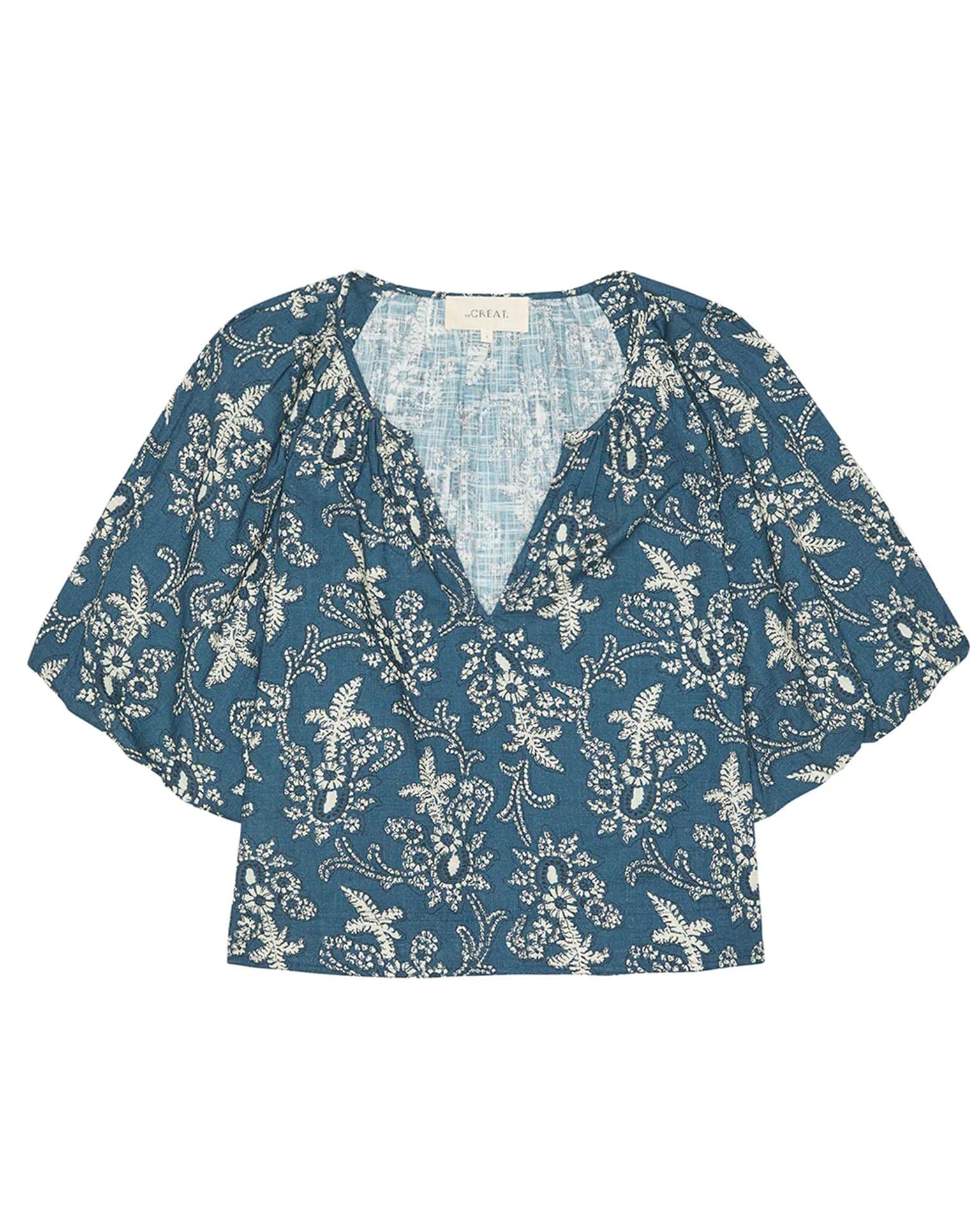 The Blythe Top in Indigo Bandana - Image 5