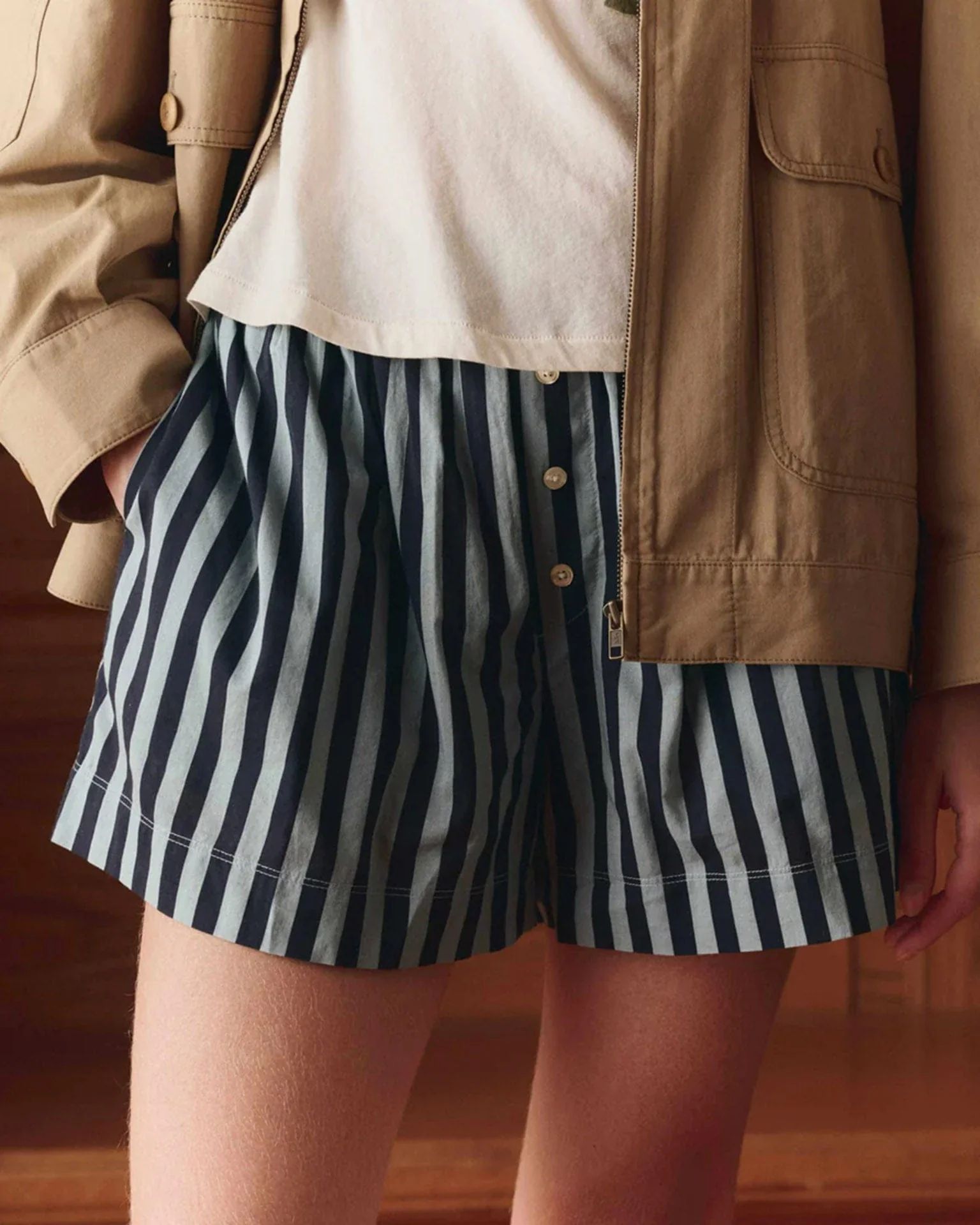 The Boxer Short in Blue Club Stripe