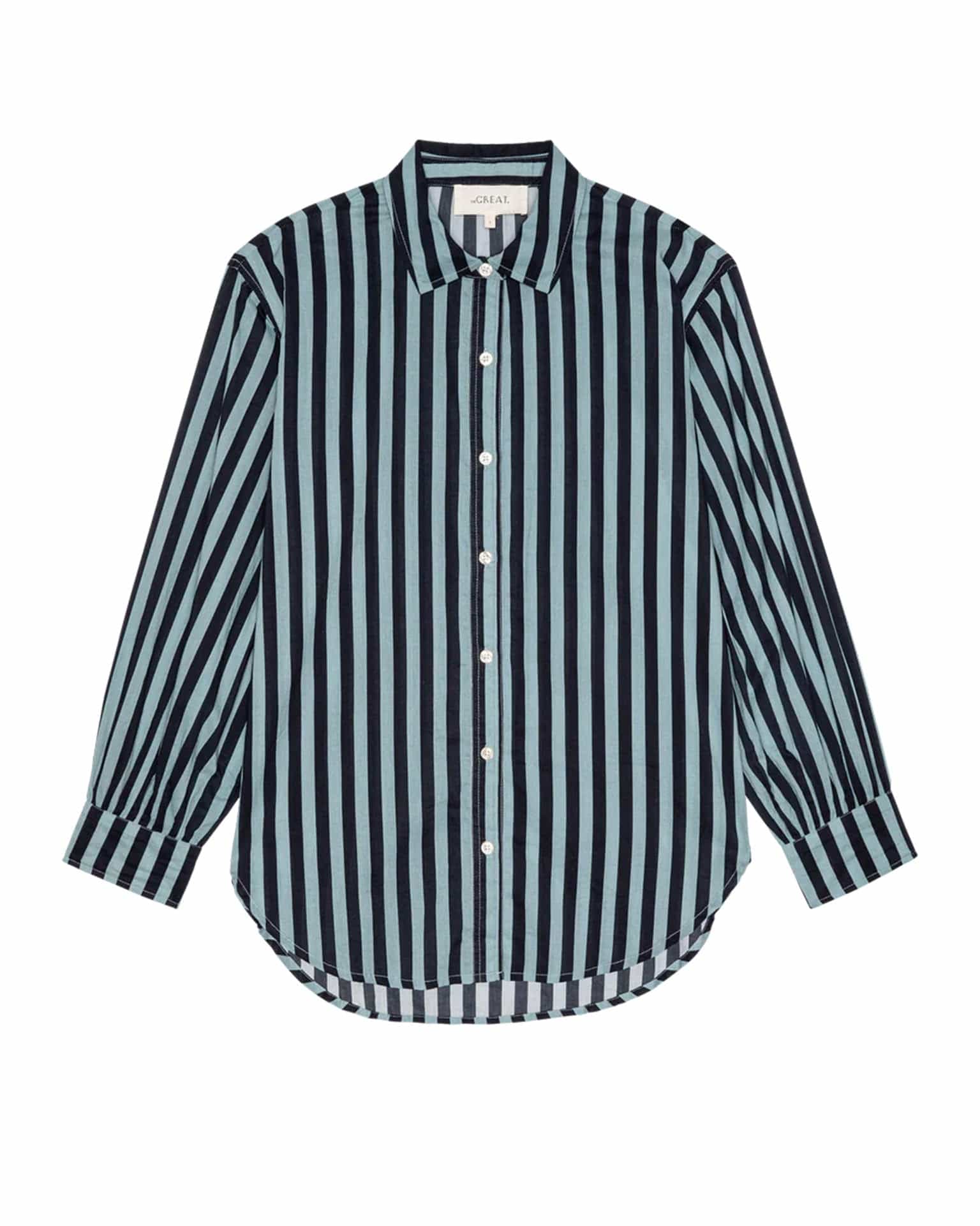 The Daily Button Up in Blue Club Stripe - Image 5