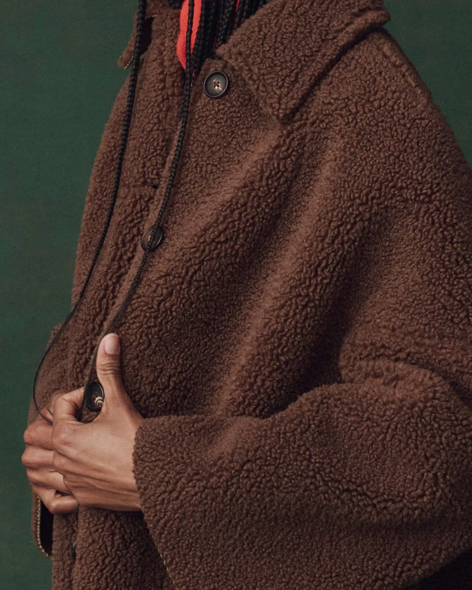 The Plush Car Coat in Chocolate - Image 3