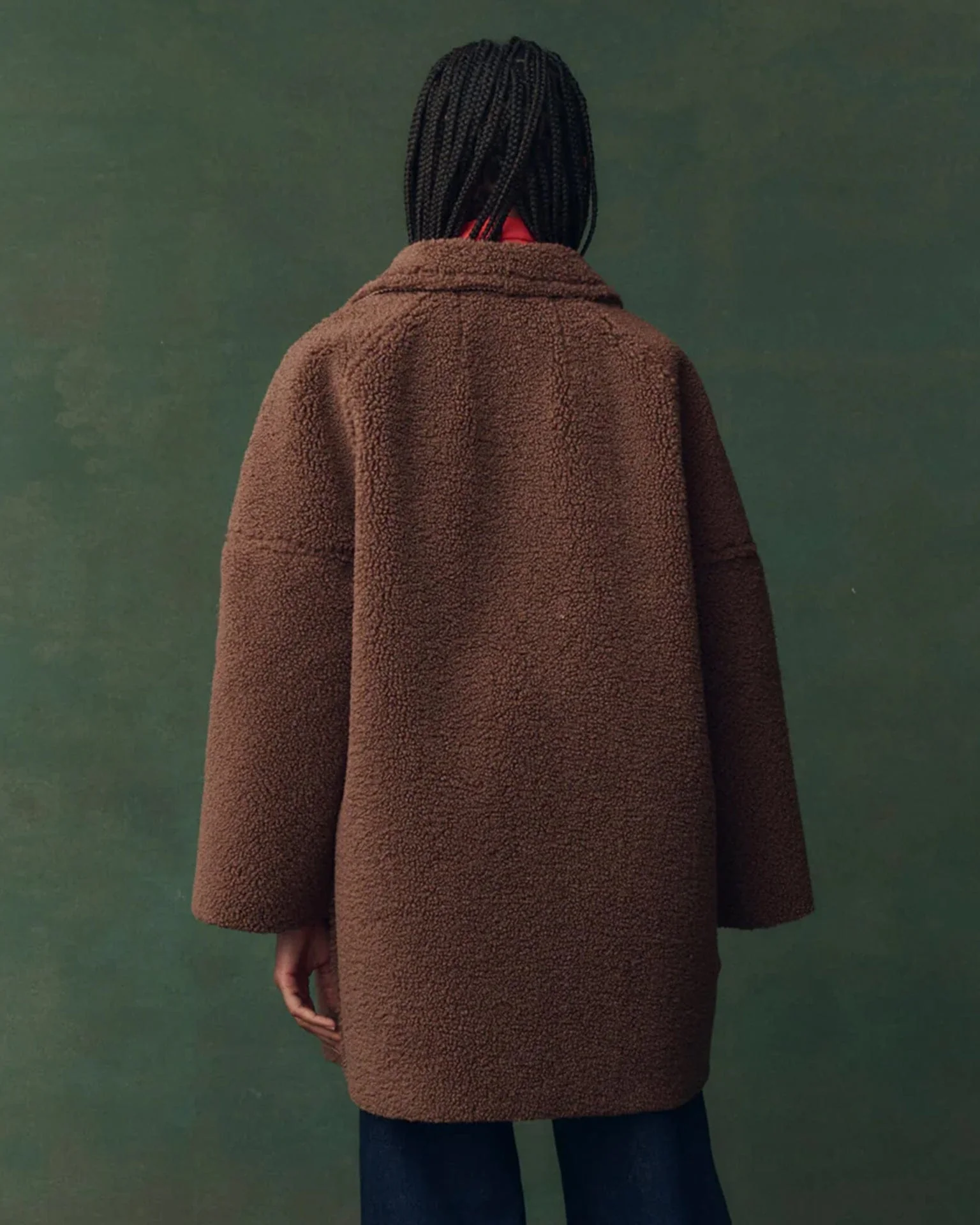 The Plush Car Coat in Chocolate - Image 5