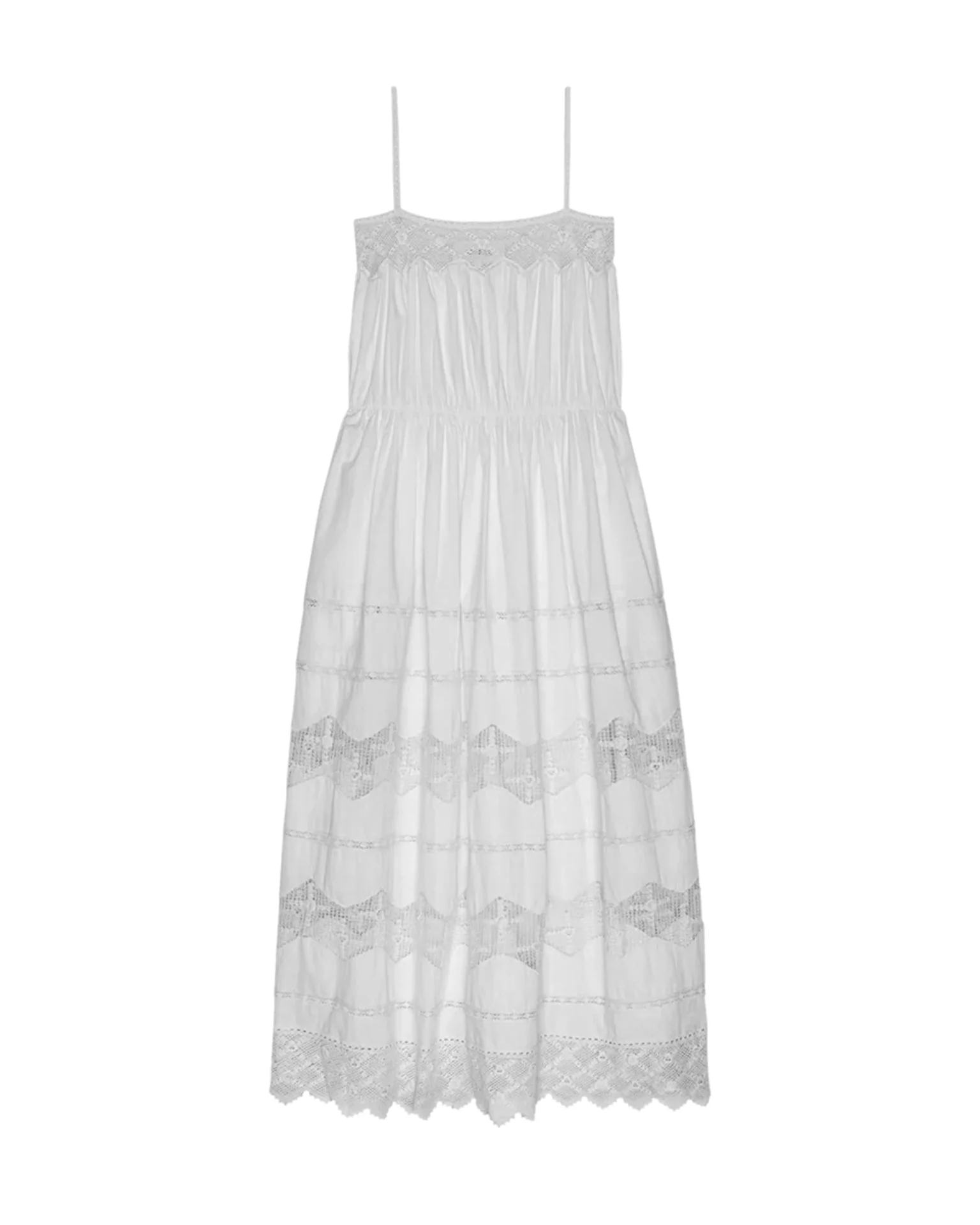 The Rosette Crochet Dress in Cream - Image 4