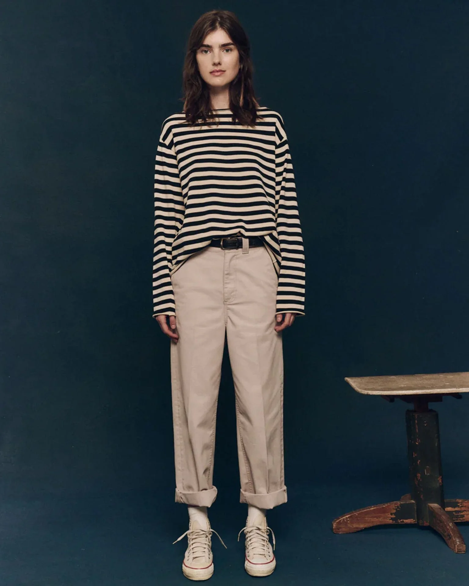 The Sailor Sweater in Black Stripe - Image 2