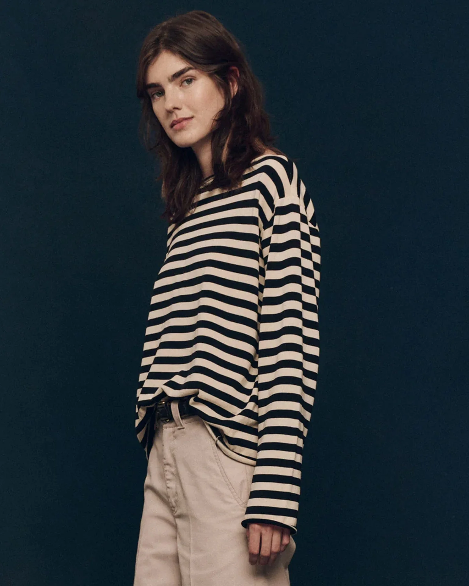 The Sailor Sweater in Black Stripe - Image 3