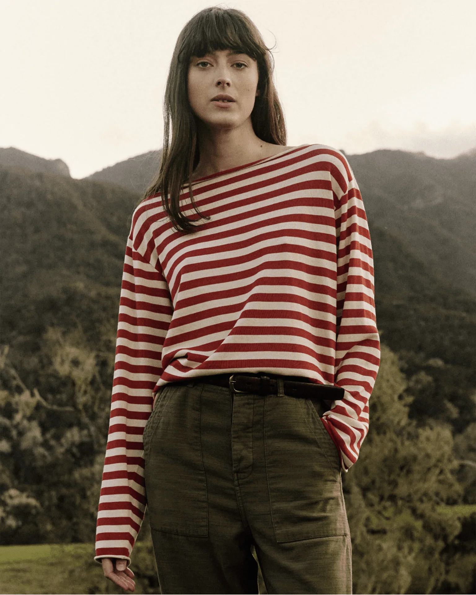 The Sailor Sweater in Maple Stripe