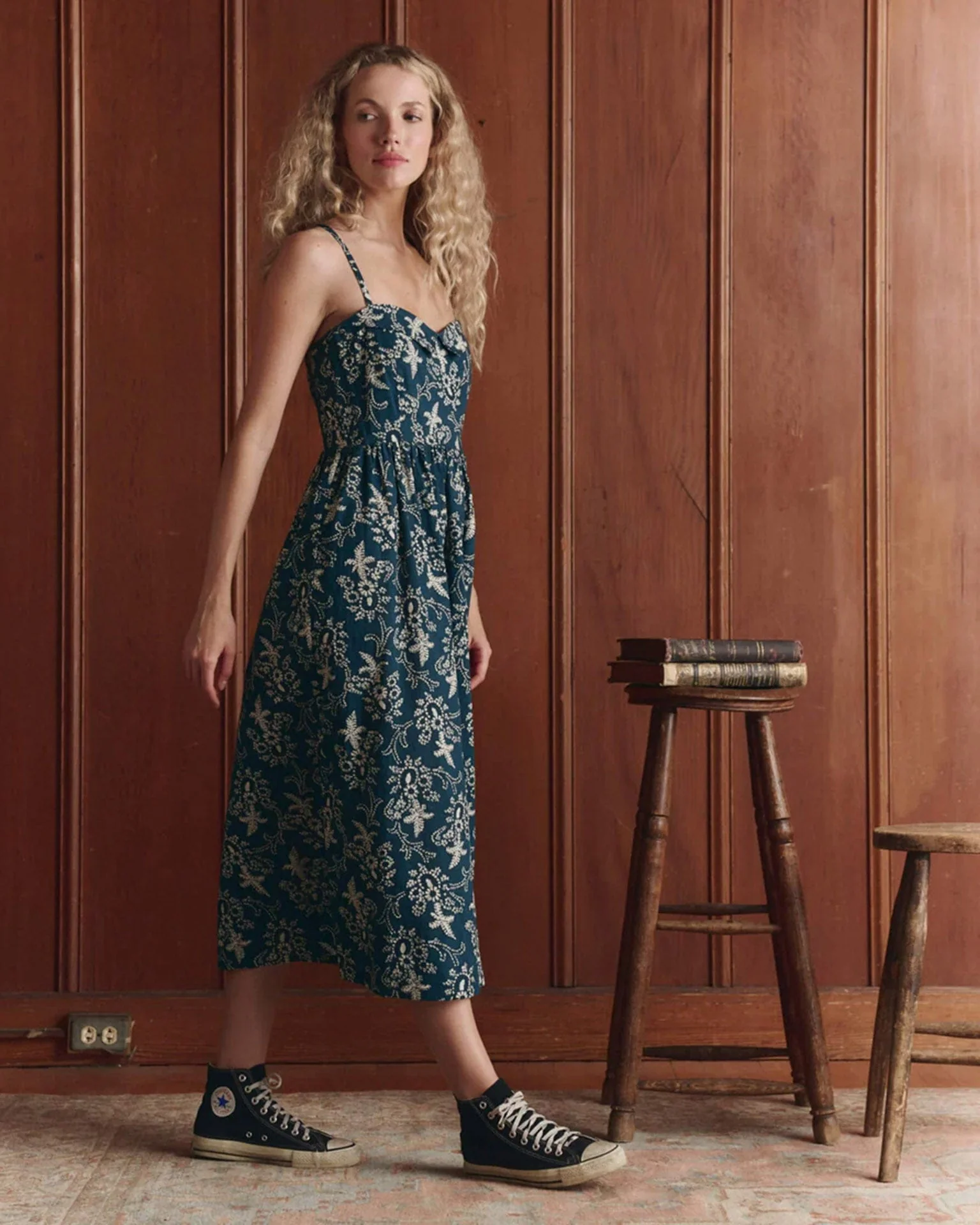 The Verse Dress in Indigo Bandana - Image 2