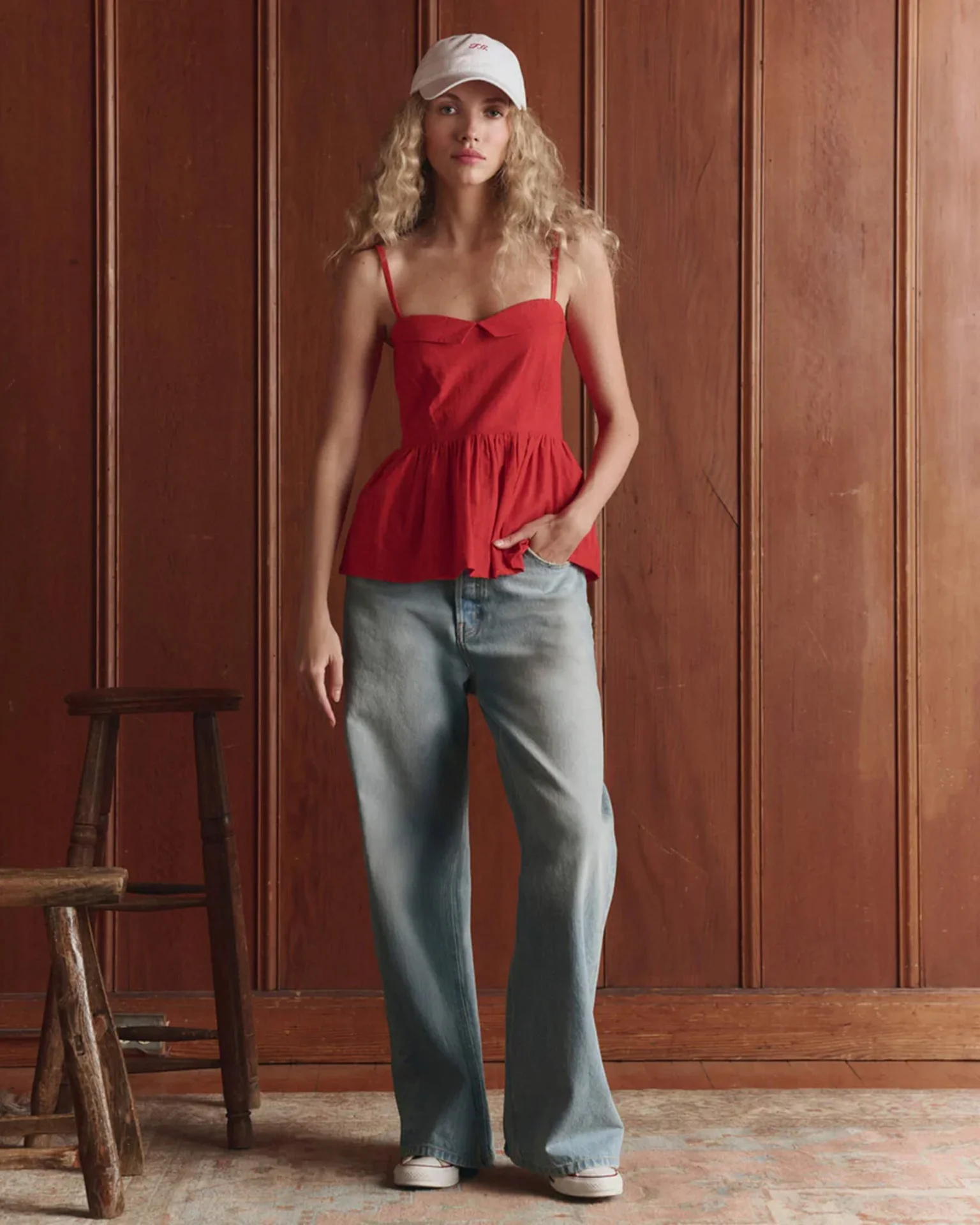 The Verse Top in Hot Red - Image 2