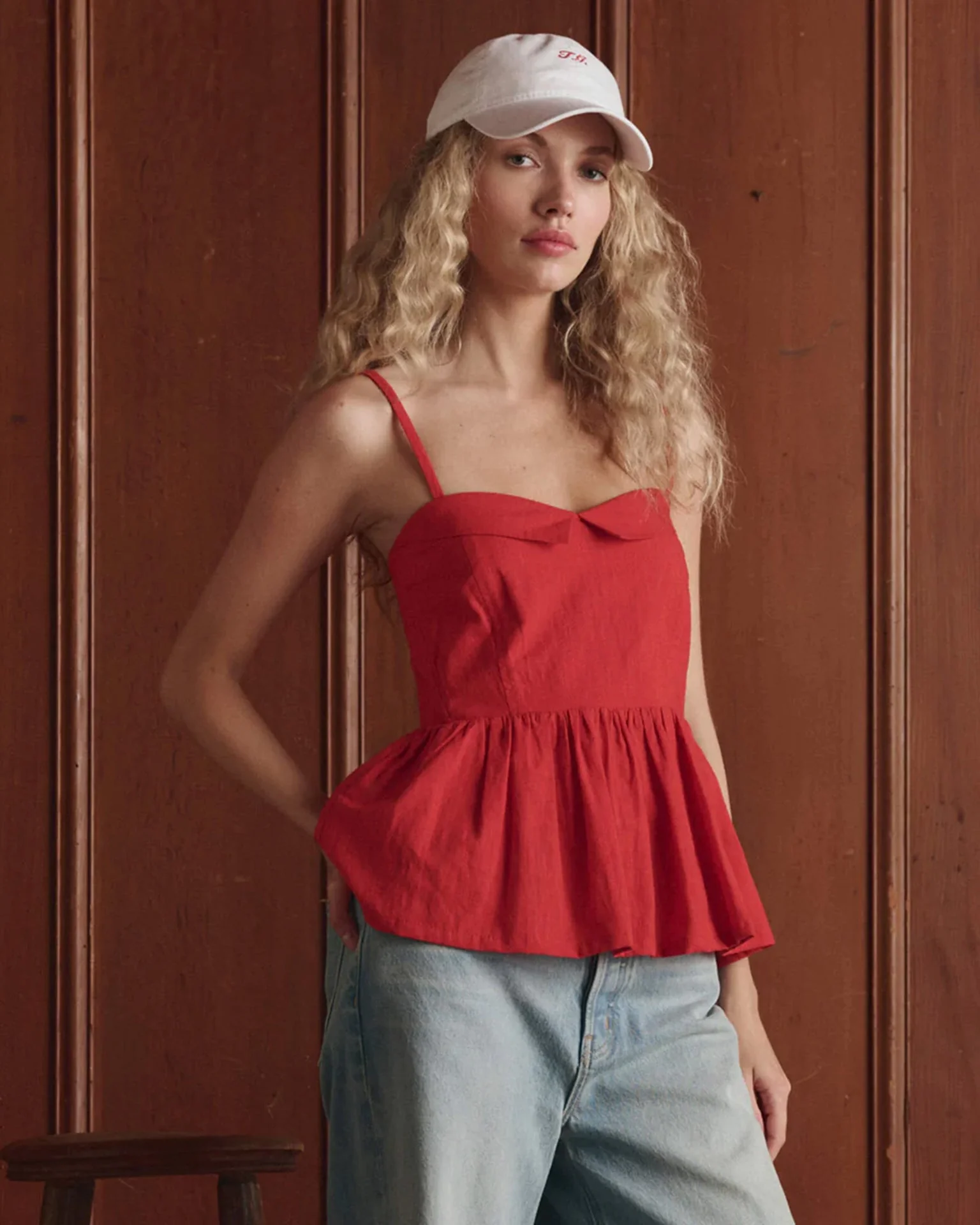 The Verse Top in Hot Red - Image 3