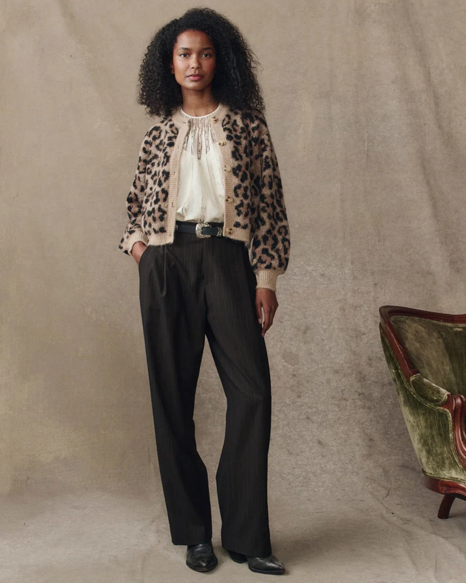 The Windsor Cardigan in Leopard - Image 2