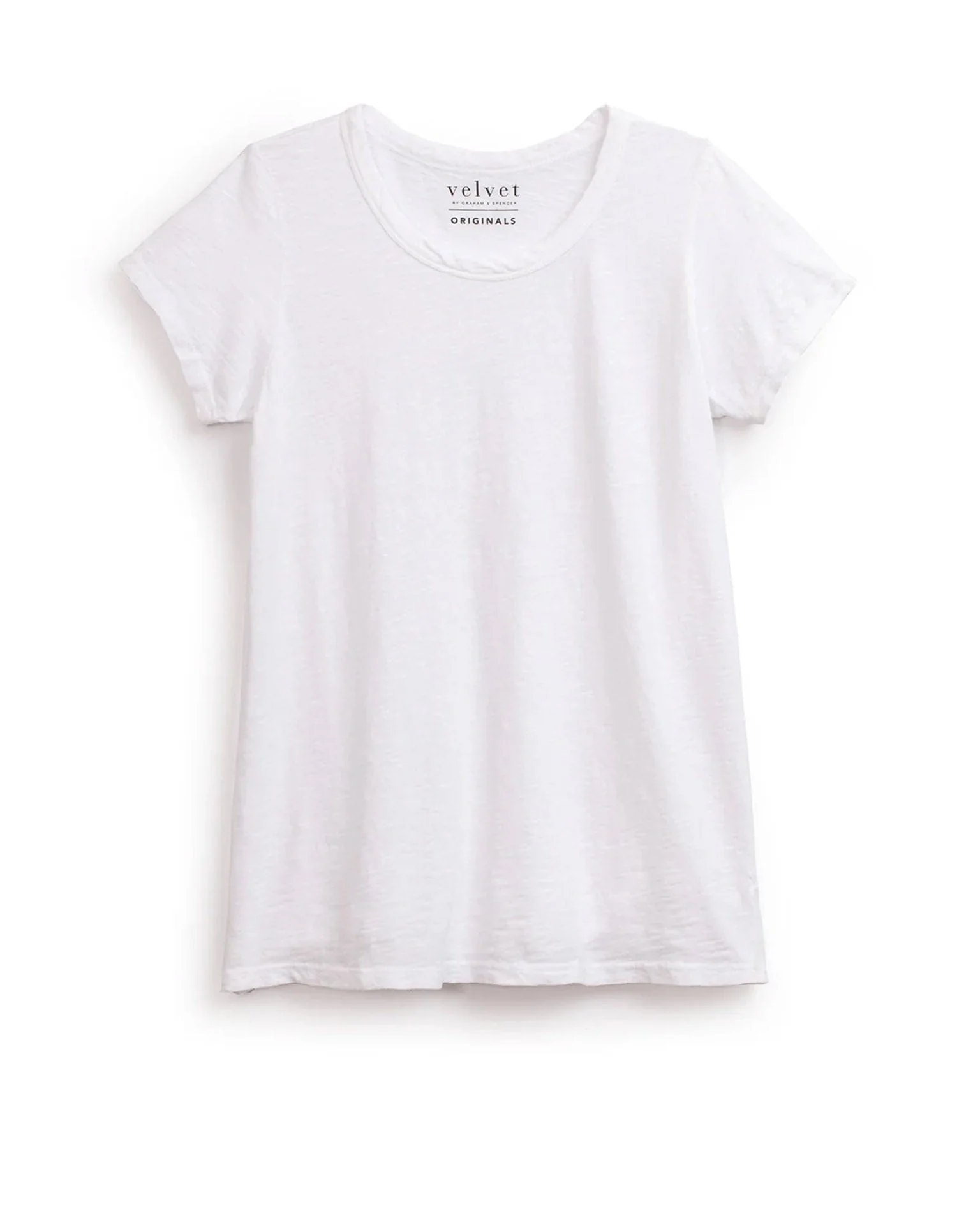 Tilly Short Sleeve Crew Neck Top in White - Image 3