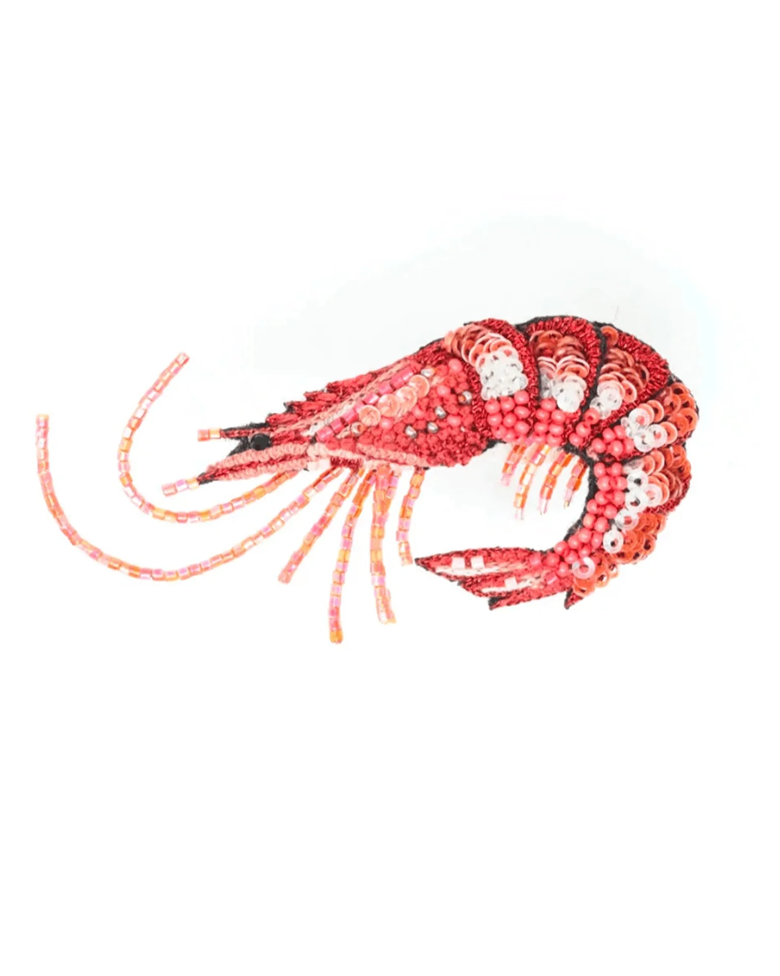True Shrimp Brooch Pin