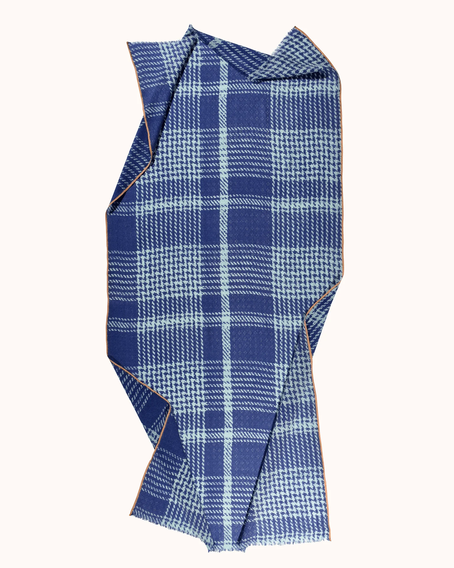 Tweed Check 1 Scarf in Cobalt