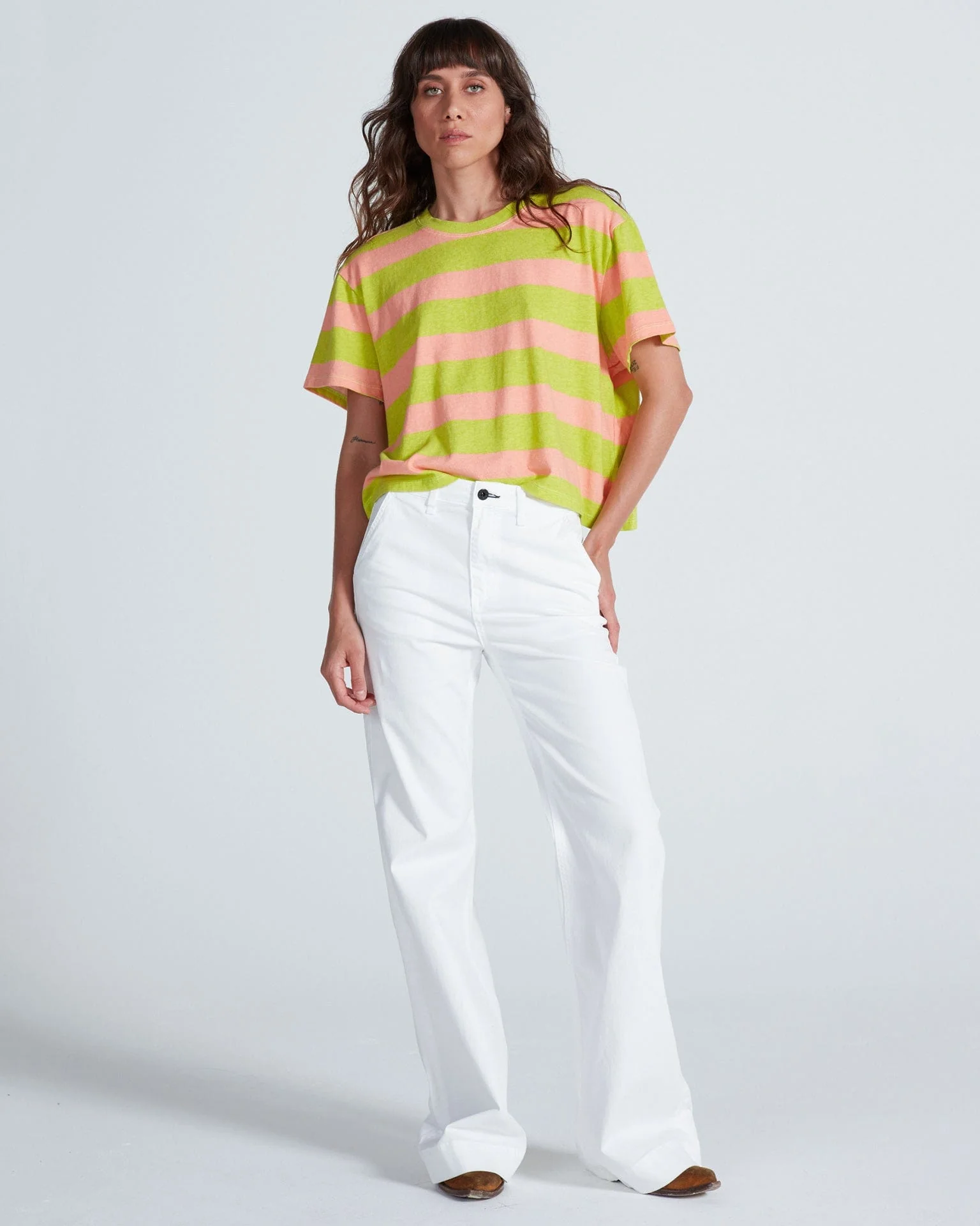 Twill Trouser in Ivory - Image 2